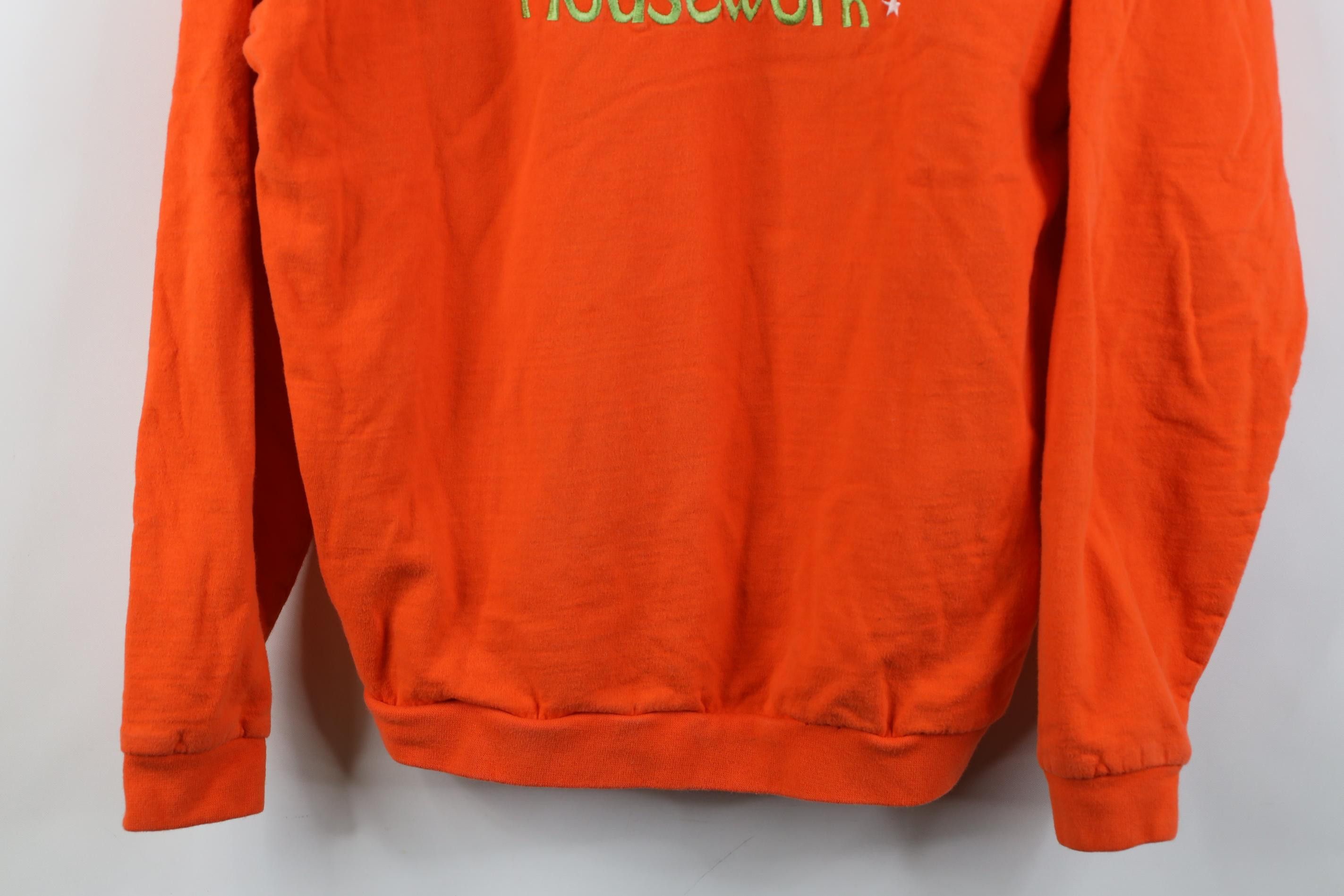 Vintage Vintage 90s Haunted By Housework Witch Cat Sweatshirt Size L / US 10 / IT 46 - 3 Thumbnail
