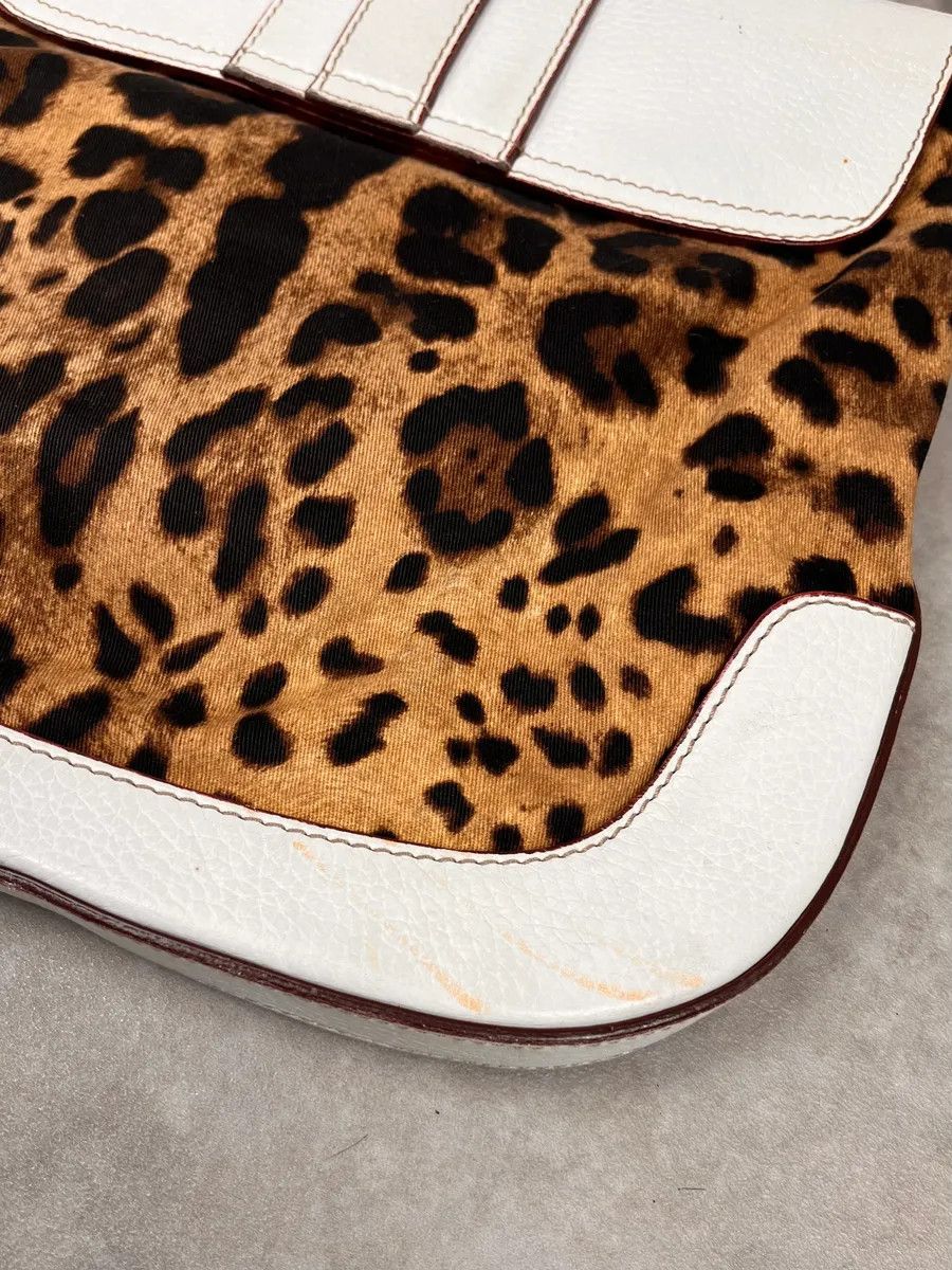 Dolce & Gabbana SS2003 Dolce & Gabbana White Leather Leopard Handle Bag Size ONE SIZE - 8 Thumbnail