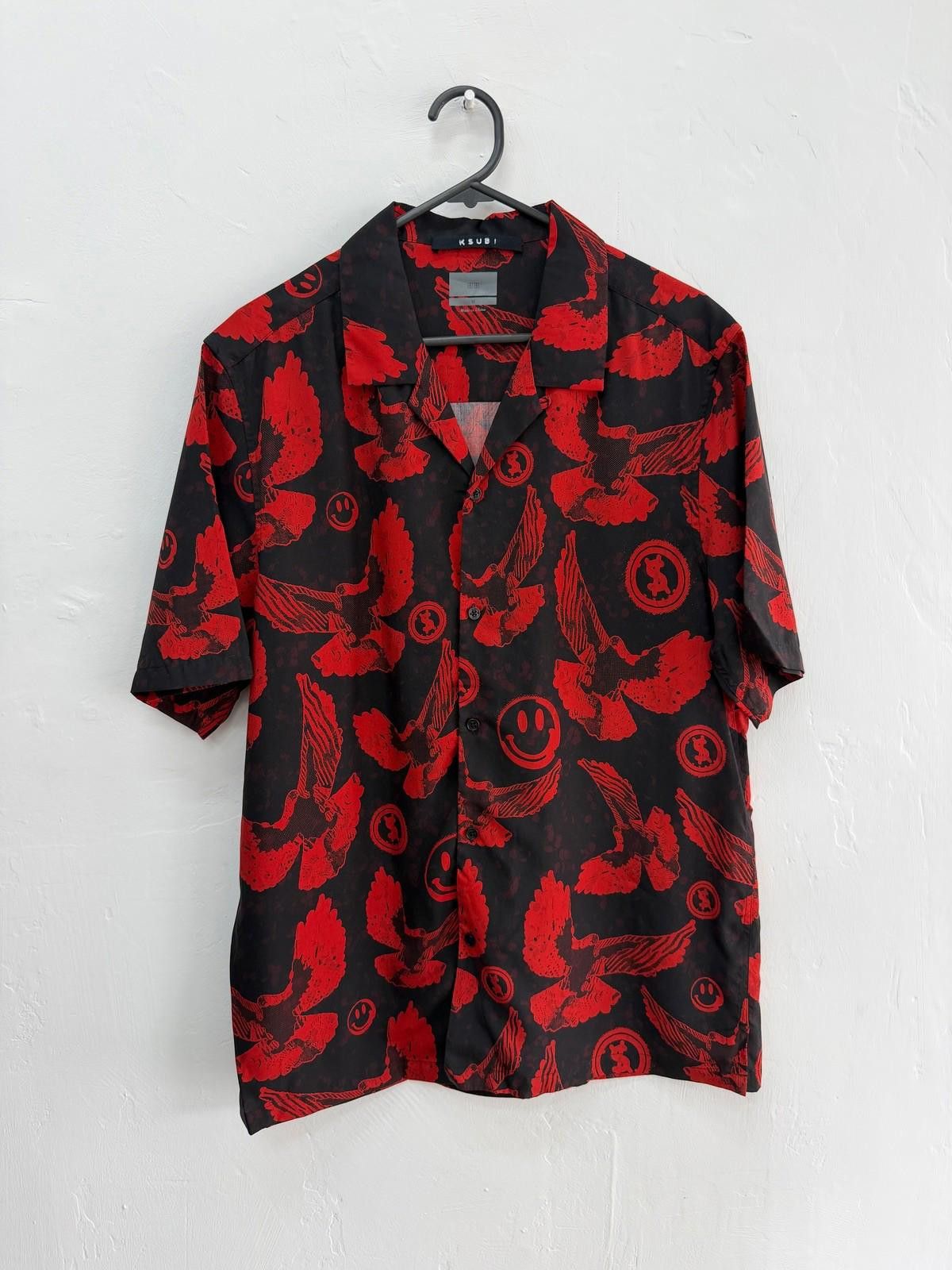 Ksubi new ksubi medium m short sleeve resort shirt red flight Size US M / EU 48-50 / 2 - 1 Thumbnail