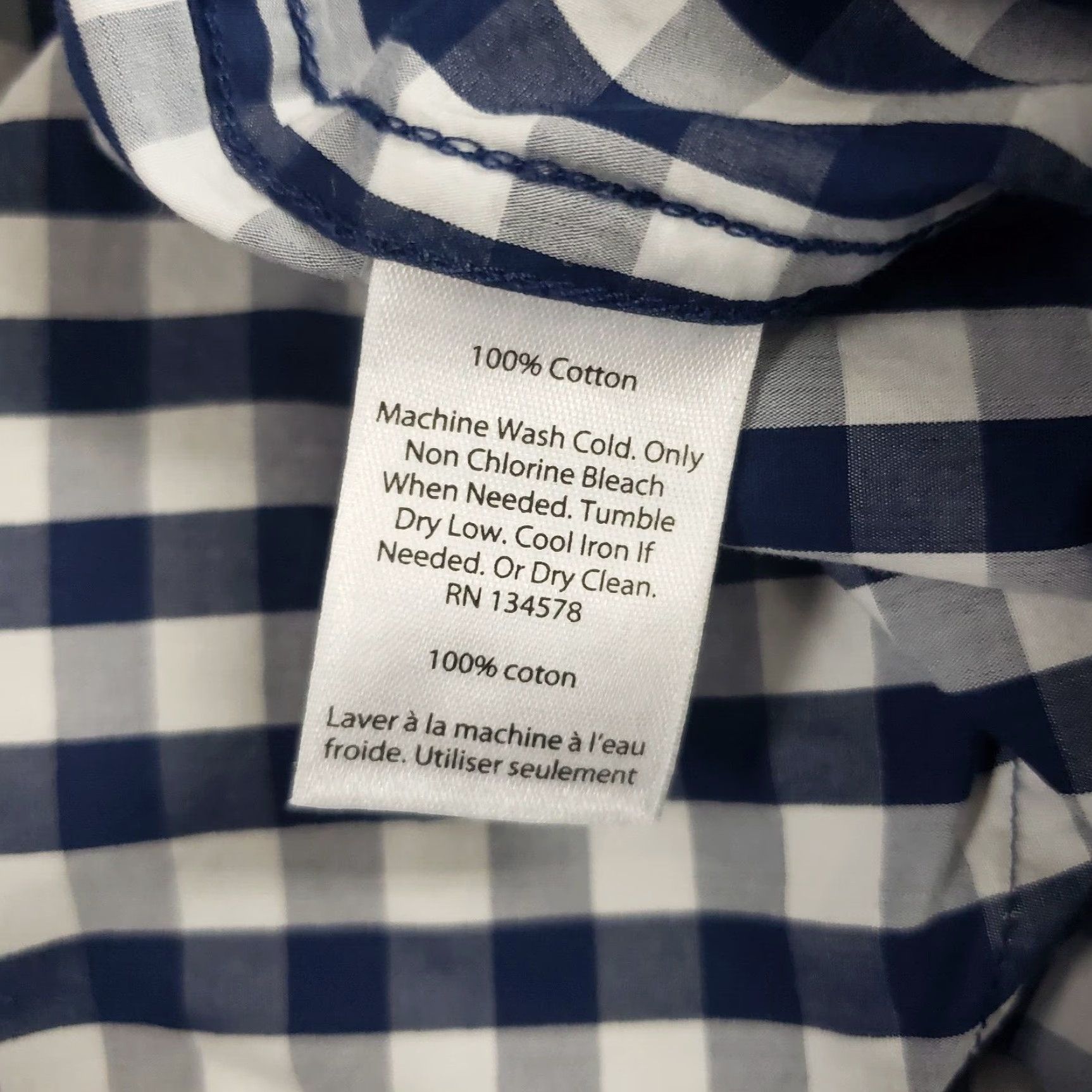 Vineyard Vines Vineyard Vines Button-Up Shirt Womens Size 6 Blue White Gingham 100% Cotton Relaxed Fit Long Sleeve Collared Button Front Size M / US 6-8 / IT 42-44 - 5 Thumbnail