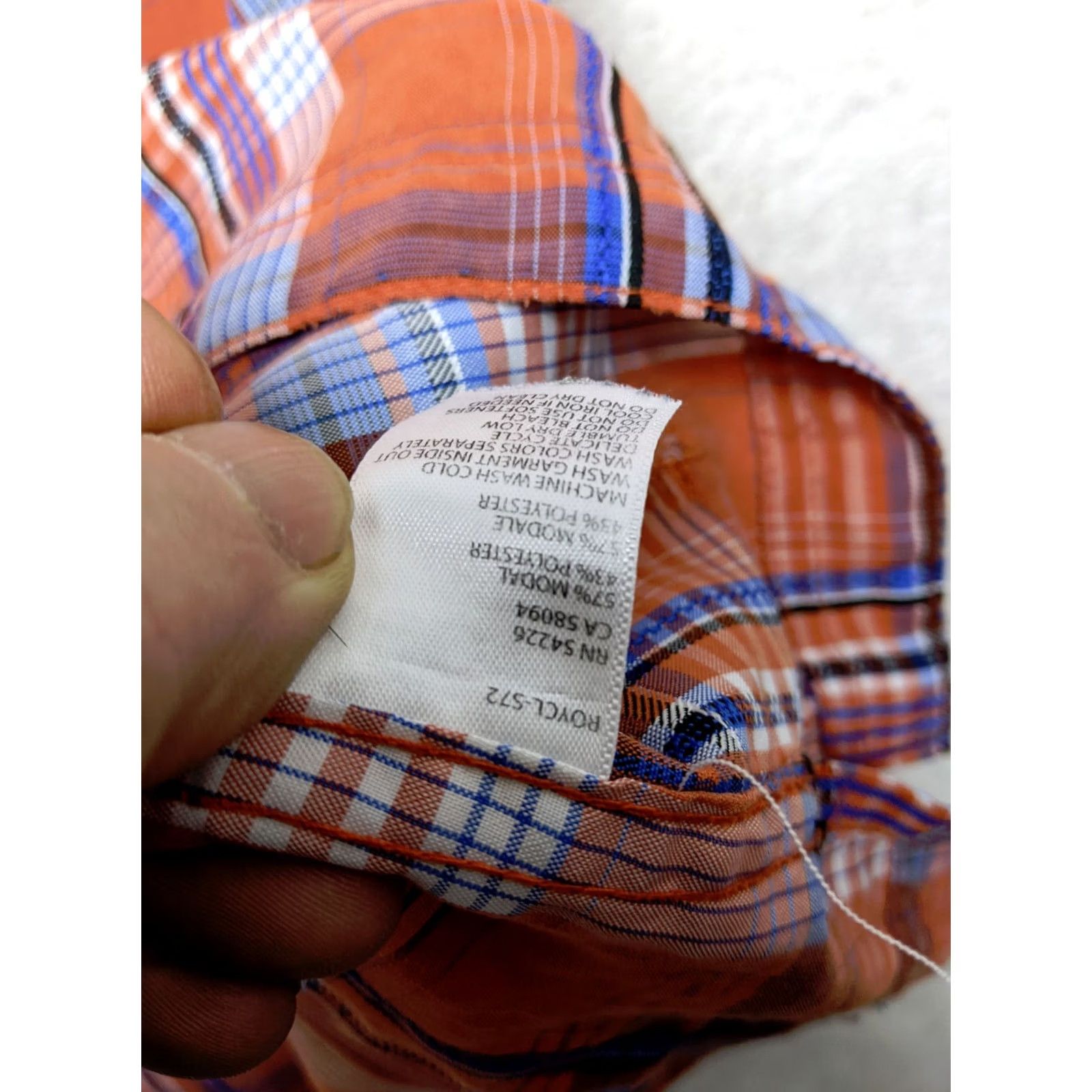 Royal Robbins Royal Robbins Shirt 2XL Orange Plaid Spread Camp Short Sleeve Metal Button Men Size US XXL / EU 58 / 5 - 7 Thumbnail