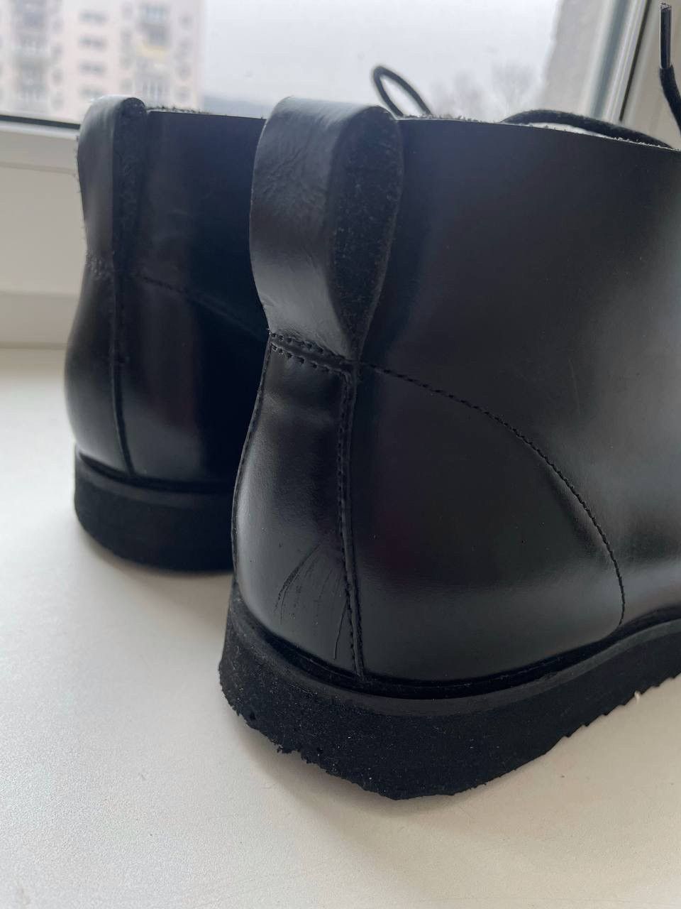 Cos COS Men Black Leather Chukka Boots Classic Shoes Size 42 Size US 9 / EU 42 - 7 Thumbnail
