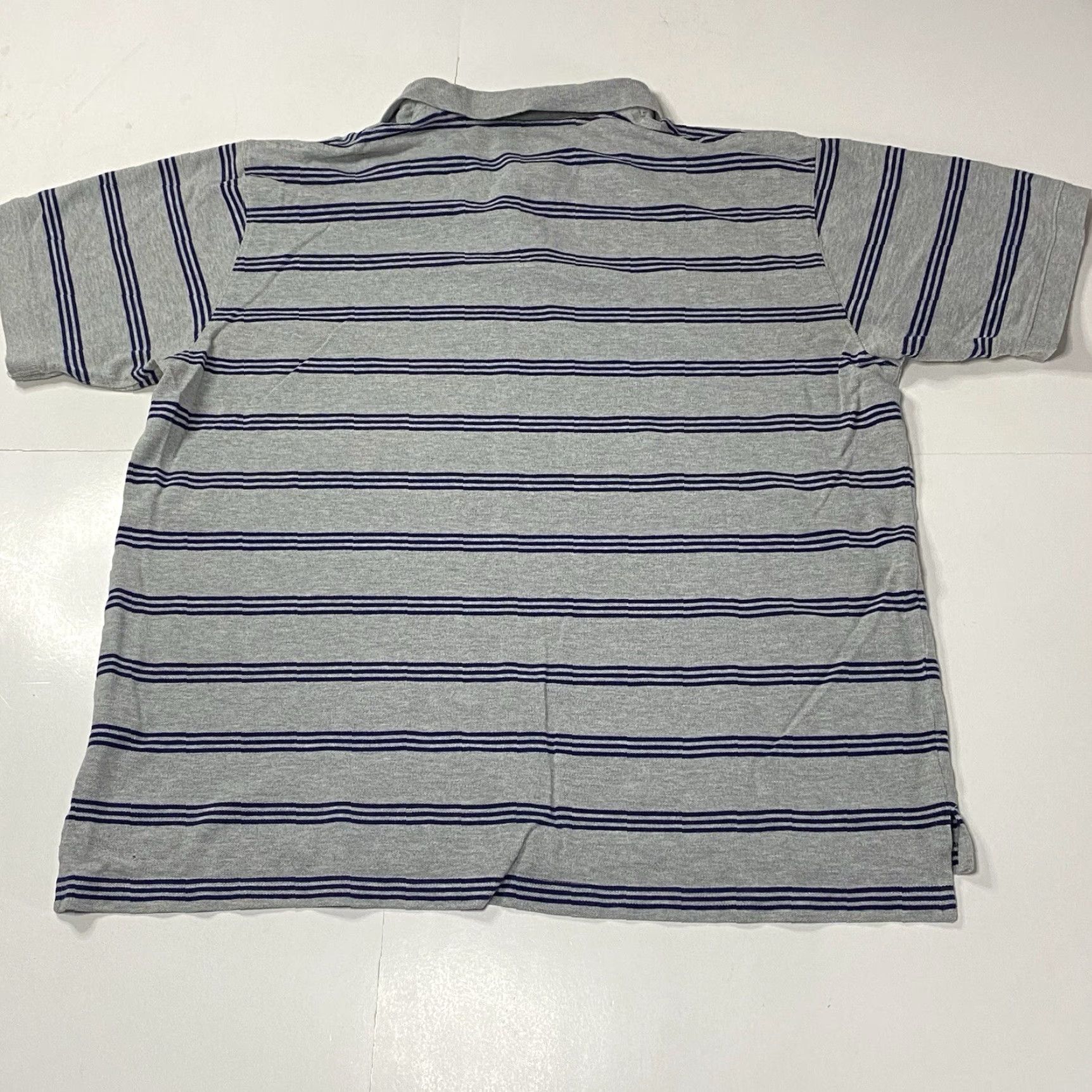 Vintage VINTAGE LL Bean Polo Shirt Mens XL Gray Striped 0PB25 Size US XL / EU 56 / 4 - 3 Thumbnail