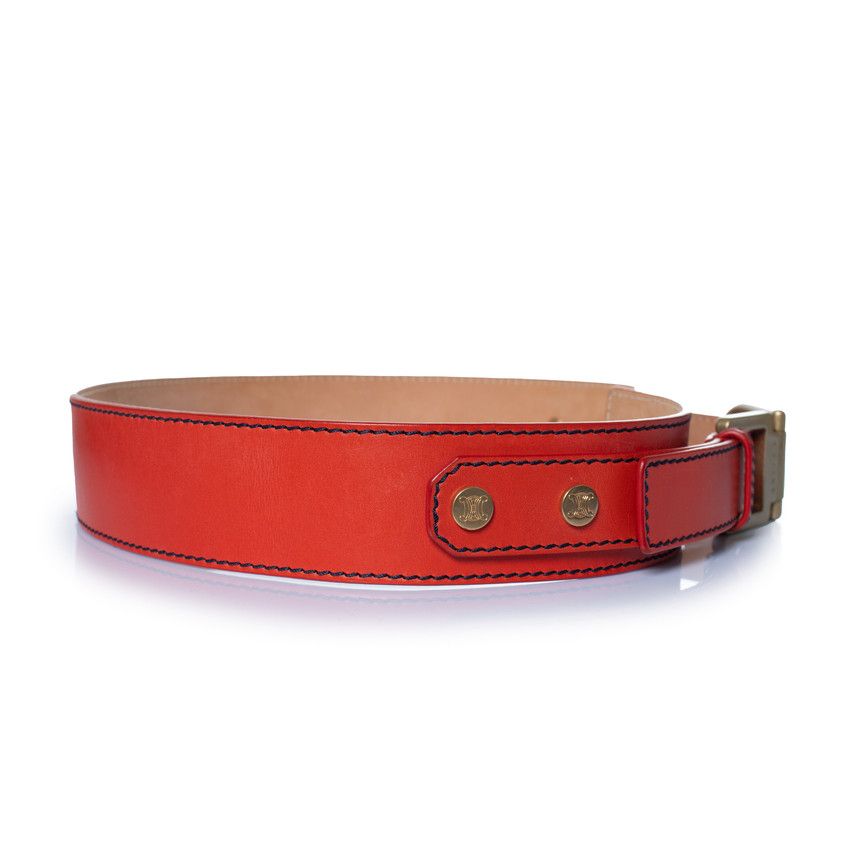 Celine Celine, red leather waist belt Size ONE SIZE - 4 Thumbnail