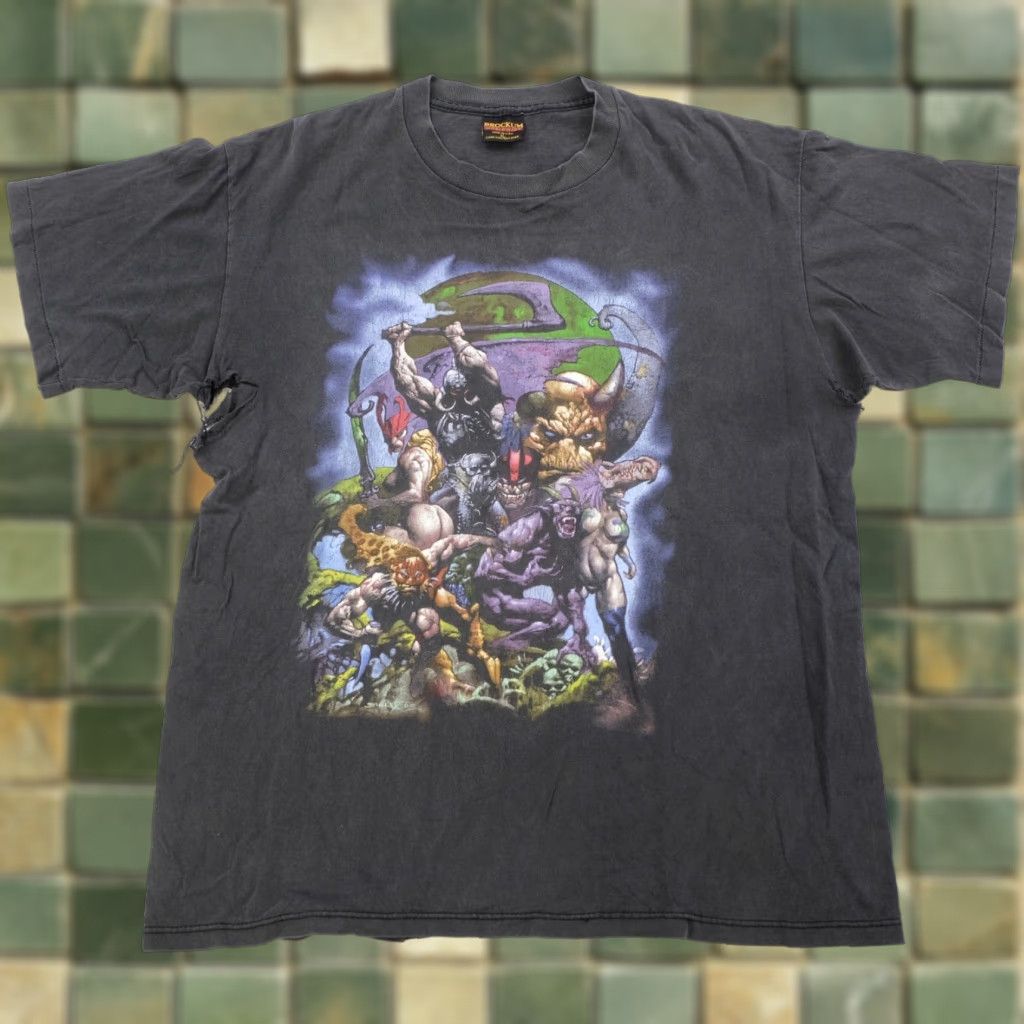 VINTAGE Brockum T-Shirt 1995 Tour Verotik Heroes Come and Go But Demons Brockum XL Black Mens 90s
