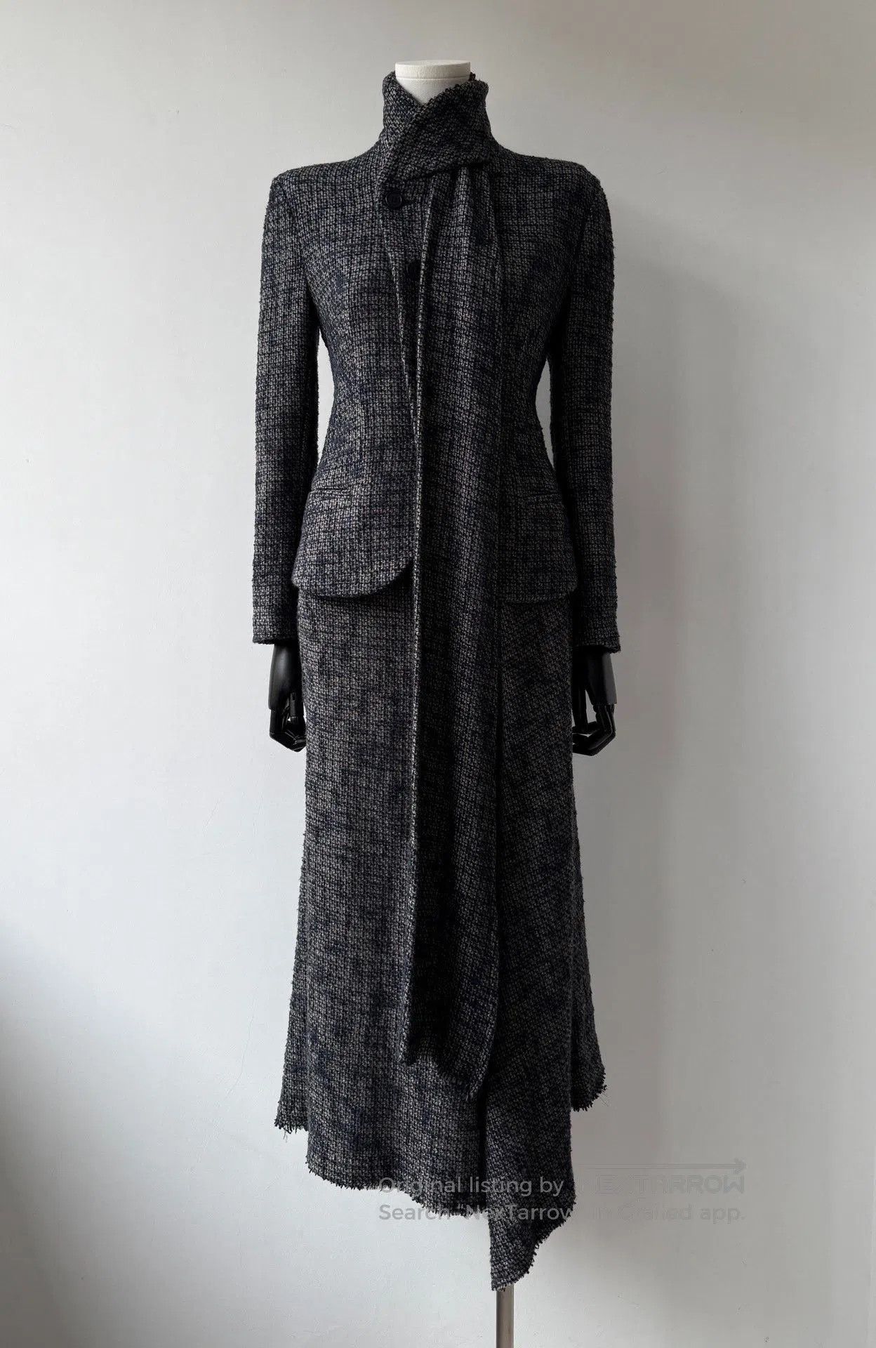 Yohji Yamamoto Yohji Yamamoto Noir 17AW Tweed Suit Dress Set. Size M / US 6-8 / IT 42-44 - 2 Thumbnail