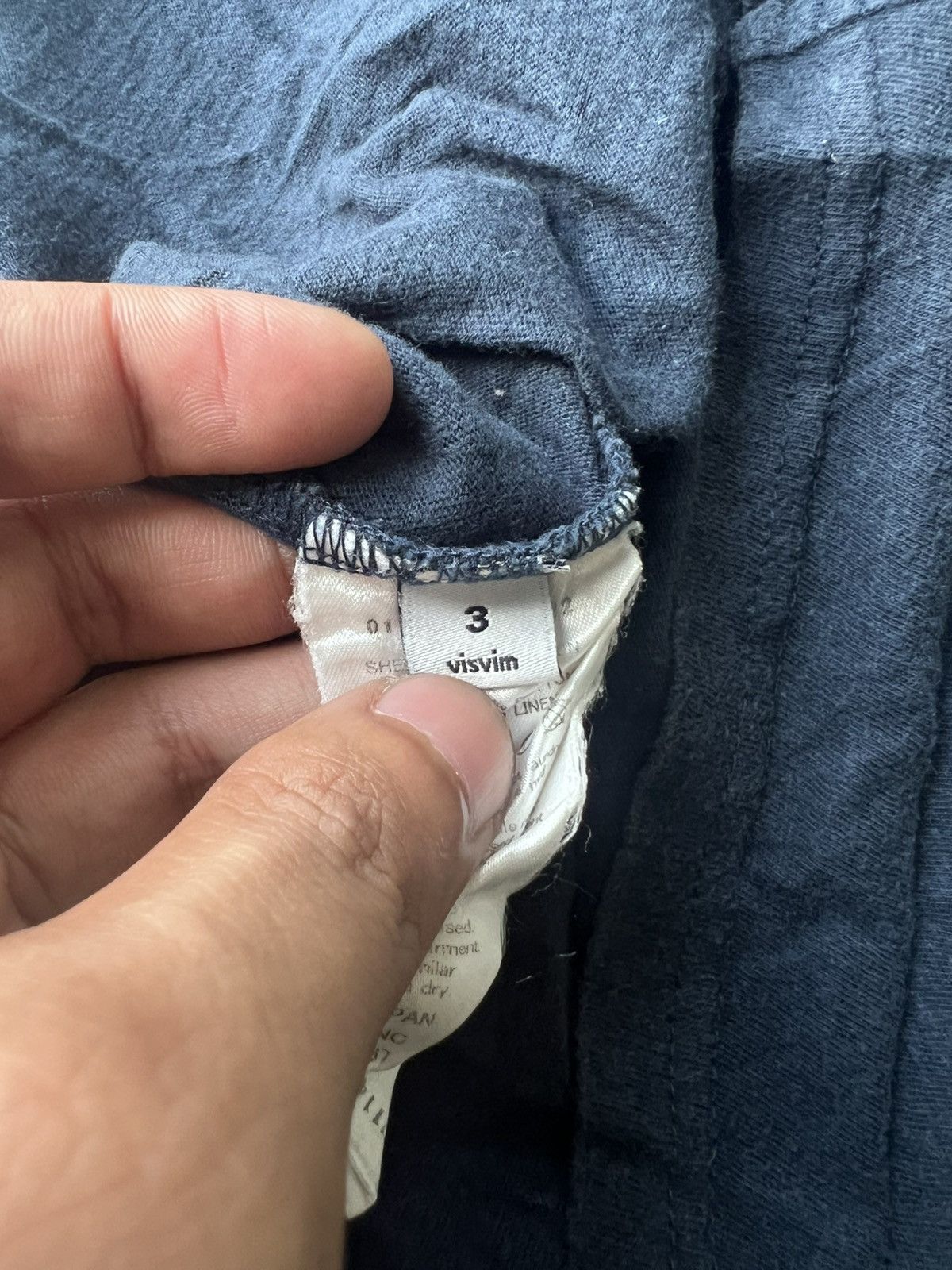 Visvim Prototype Visvim FIL Indigo Dyed Star Pocket Crewneck Shirt Size US M / EU 48-50 / 2 - 9 Thumbnail