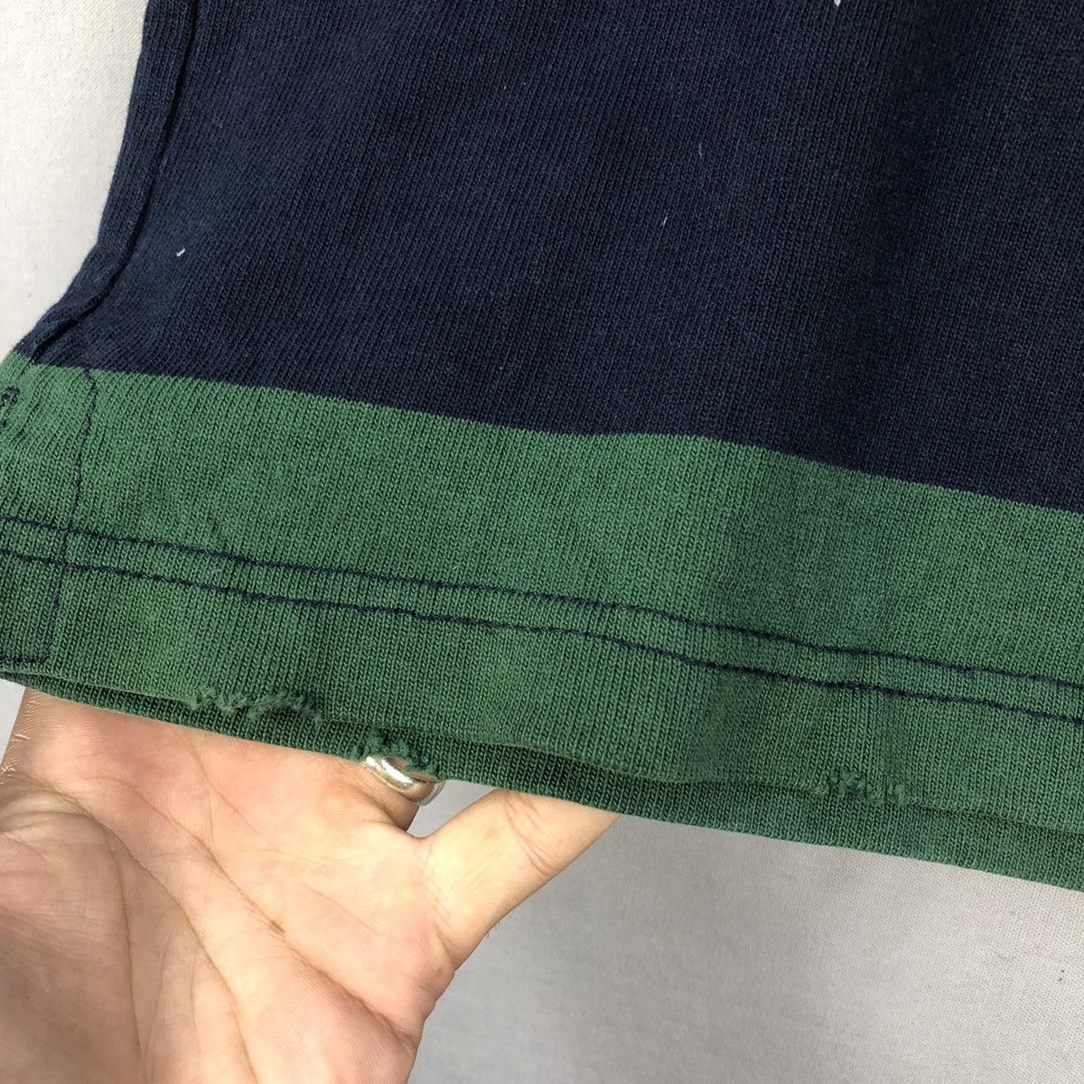Rugby Ralph Lauren Vintage 2000s Rugby RL 13 Shawl Collar Stripes L/S Shirt Size US L / EU 52-54 / 3 - 5 Thumbnail