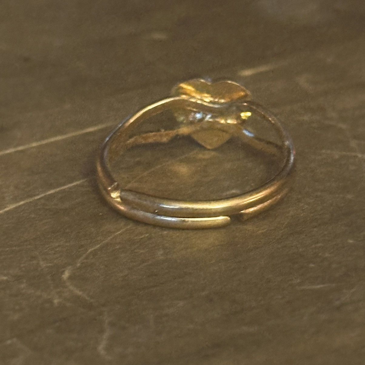 Vintage Vintage letter C heart shaped adjustable ring Size ONE SIZE - 7 Thumbnail