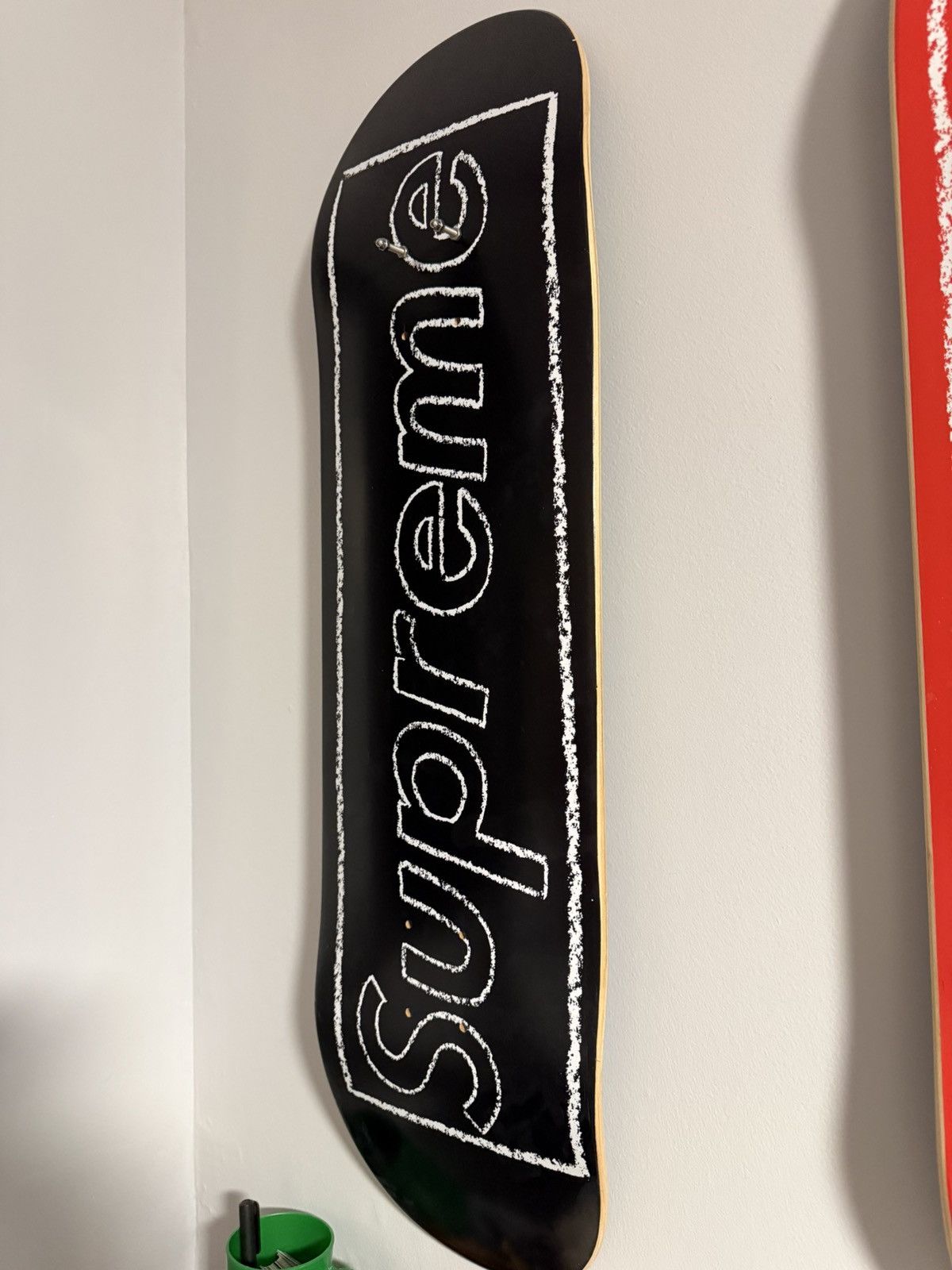 Supreme Kaws Chalk Logo Skateboard | Grailed