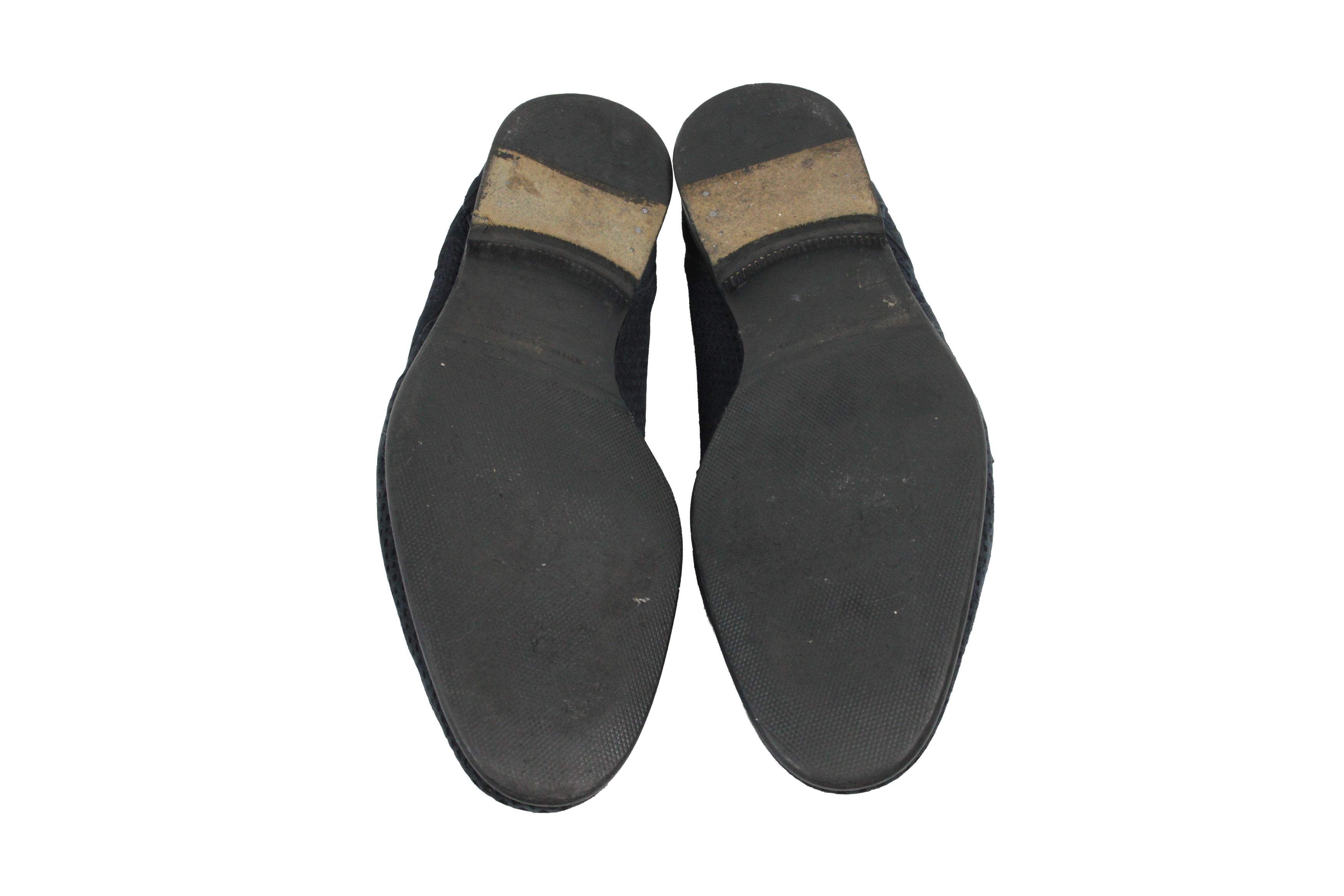 John Galliano 00S Logo Y2K Style Suede Mesh Loafers Vintage Size US 11 / EU 44 - 13 Thumbnail