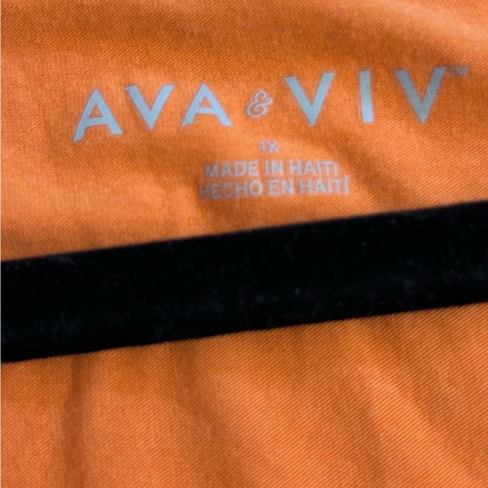 Designer Ava & Viv l Orange Basic Tee 1X Size XL / US 12-14 / IT 48-50 - 7 Thumbnail