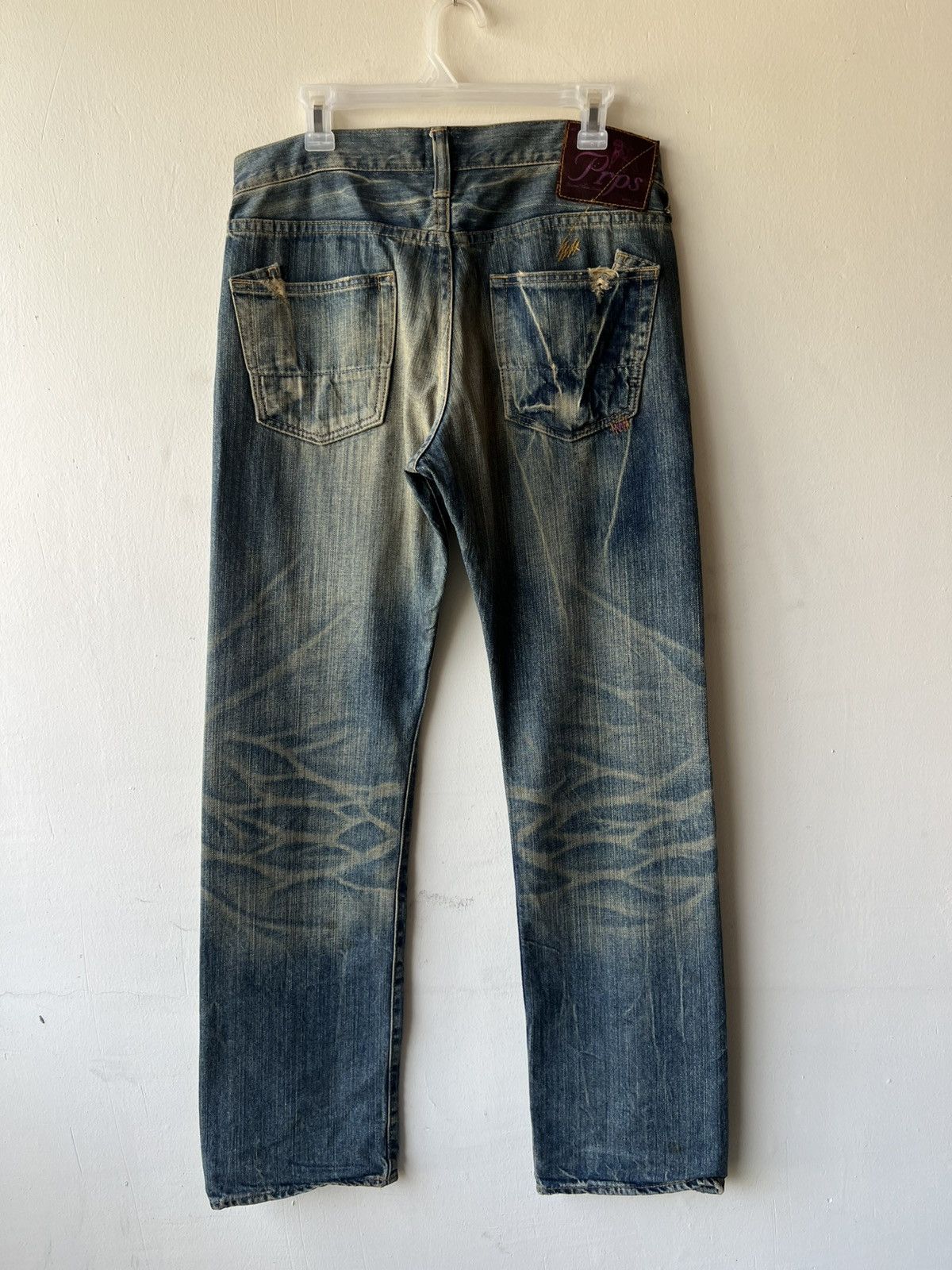 Prps PRPS P47P42X Mud Wash Denim Distressed Jeans Size US 30 / EU 46 - 3 Thumbnail