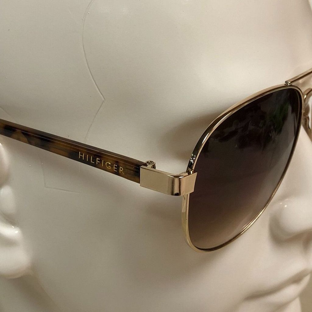 Tommy Hilfiger Tommy Hilfiger Gold & Tortoiseshell Aviator Sunglasses Size ONE SIZE - 2 Thumbnail