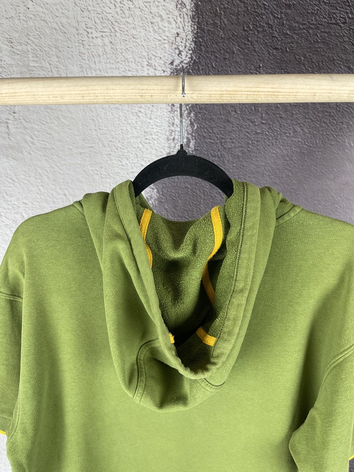 Nike × Vintage Nike vintage y2k green big logo short sleeve hoodie swoosh Size US M / EU 48-50 / 2 - 12 Thumbnail