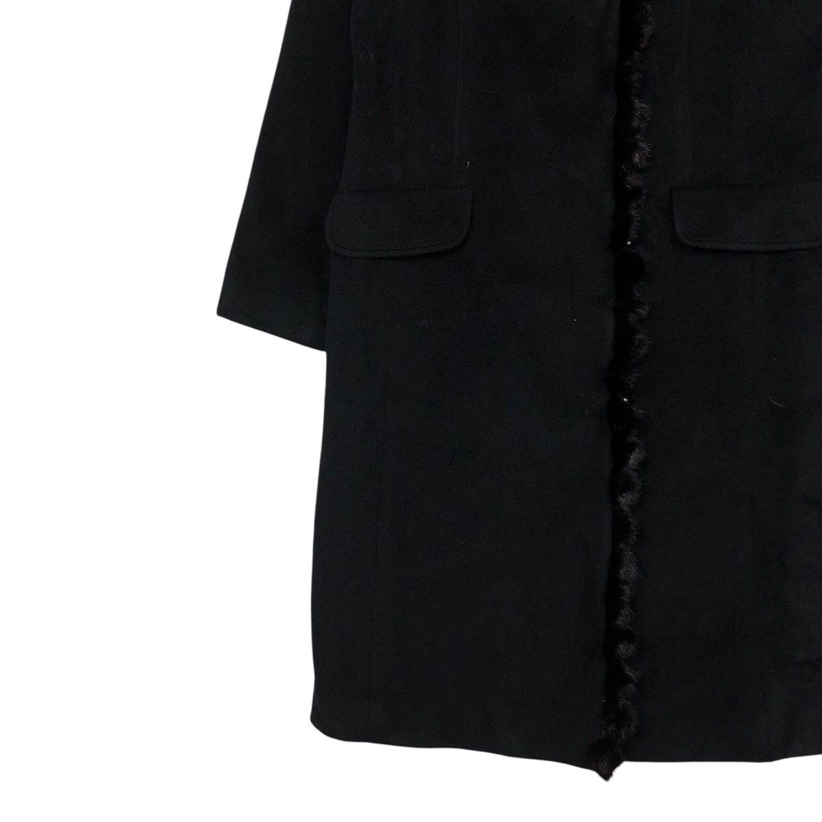 Issey Miyake 📌Rich Black Vintage Long Jacket Wool Issen Collezione Donna Size US M / EU 48-50 / 2 - 6 Thumbnail