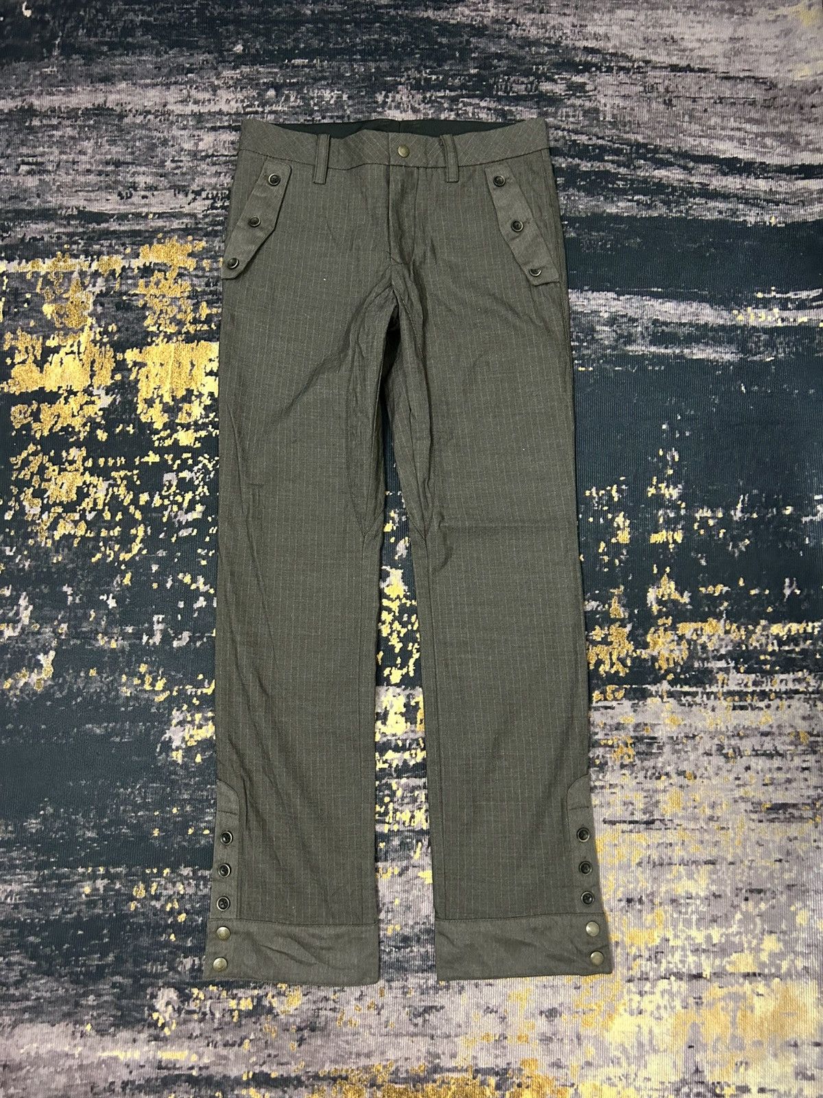Tete Homme Herringbone Tete Homme Issey Miyake Bottom Button Pants Size US 32 / EU 48 - 1 Thumbnail