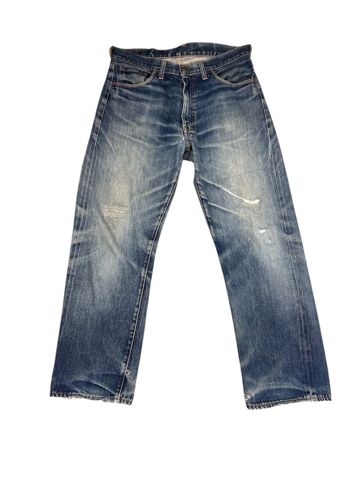 Levi's Vintage Clothing Vintage LVC Levi’s 551zxx Big E Distressed Denim Size US 33 - 1 Thumbnail