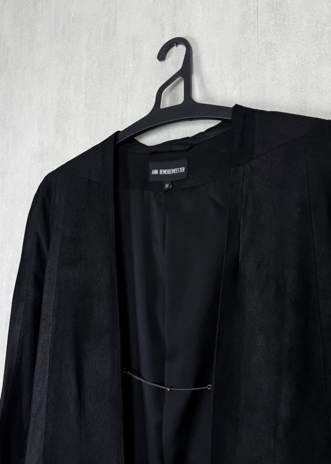Ann Demeulemeester Ann Demeulemeester Leather Blazer With 925 Silver Chain Size XS / US 0-2 / IT 36-38 - 9 Thumbnail