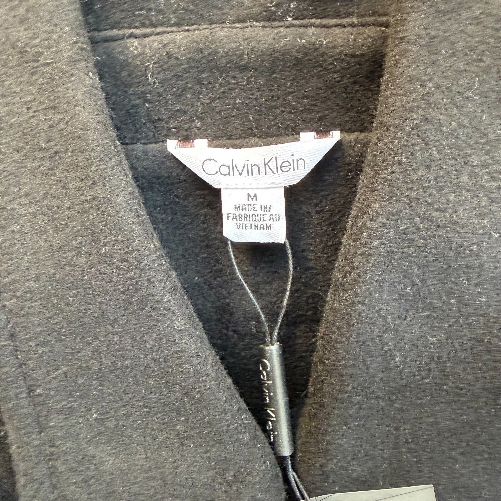 Calvin Klein Calvin Klein Wool Blend Moto Vest Womens M Slim Black Size US M / EU 48-50 / 2 - 4 Thumbnail