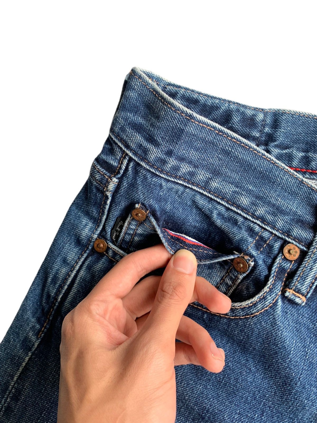 Jean × Paul Smith Red Ear Paul Smith Red Ear Japanese Selvedge Distressed Denim🎌 Size US 32 / EU 48 - 11 Thumbnail