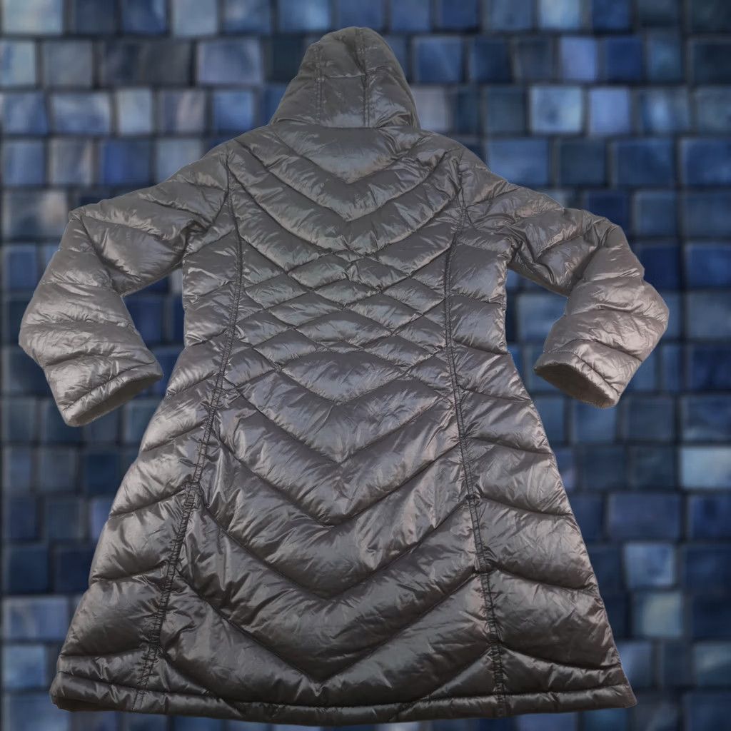Calvin Klein Calvin Klein Puffer Coat Womens Small Gray Down Hooded Packable Long Lightweight Jacket / Coat Size S / US 4 / IT 40 - 1 Thumbnail