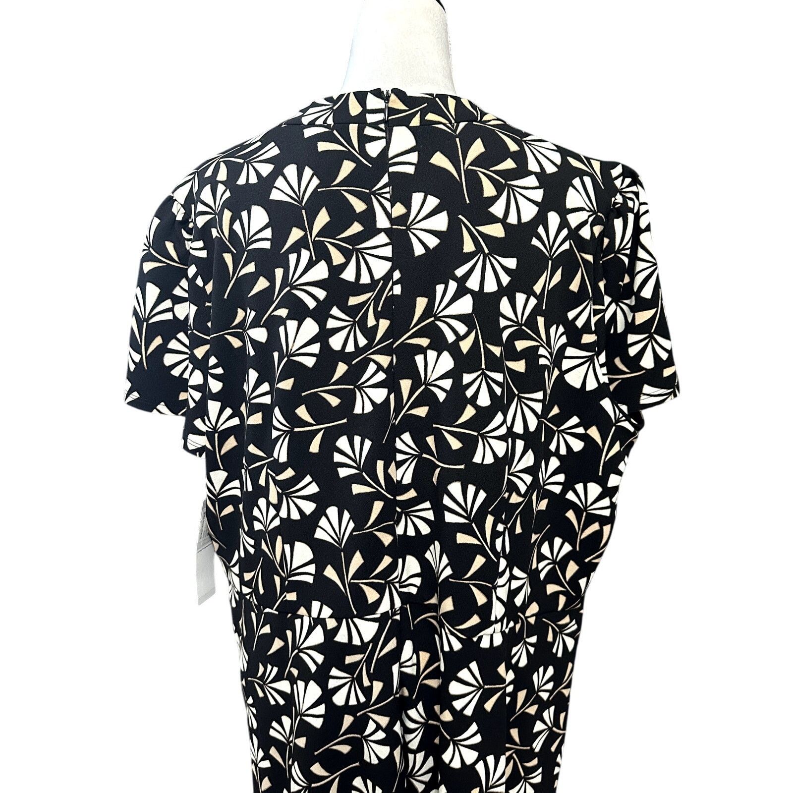 Other London Times Midi Dress Geometric Pattern Back Zip Black 20 Size 3XL / US 20-22 - 6 Thumbnail