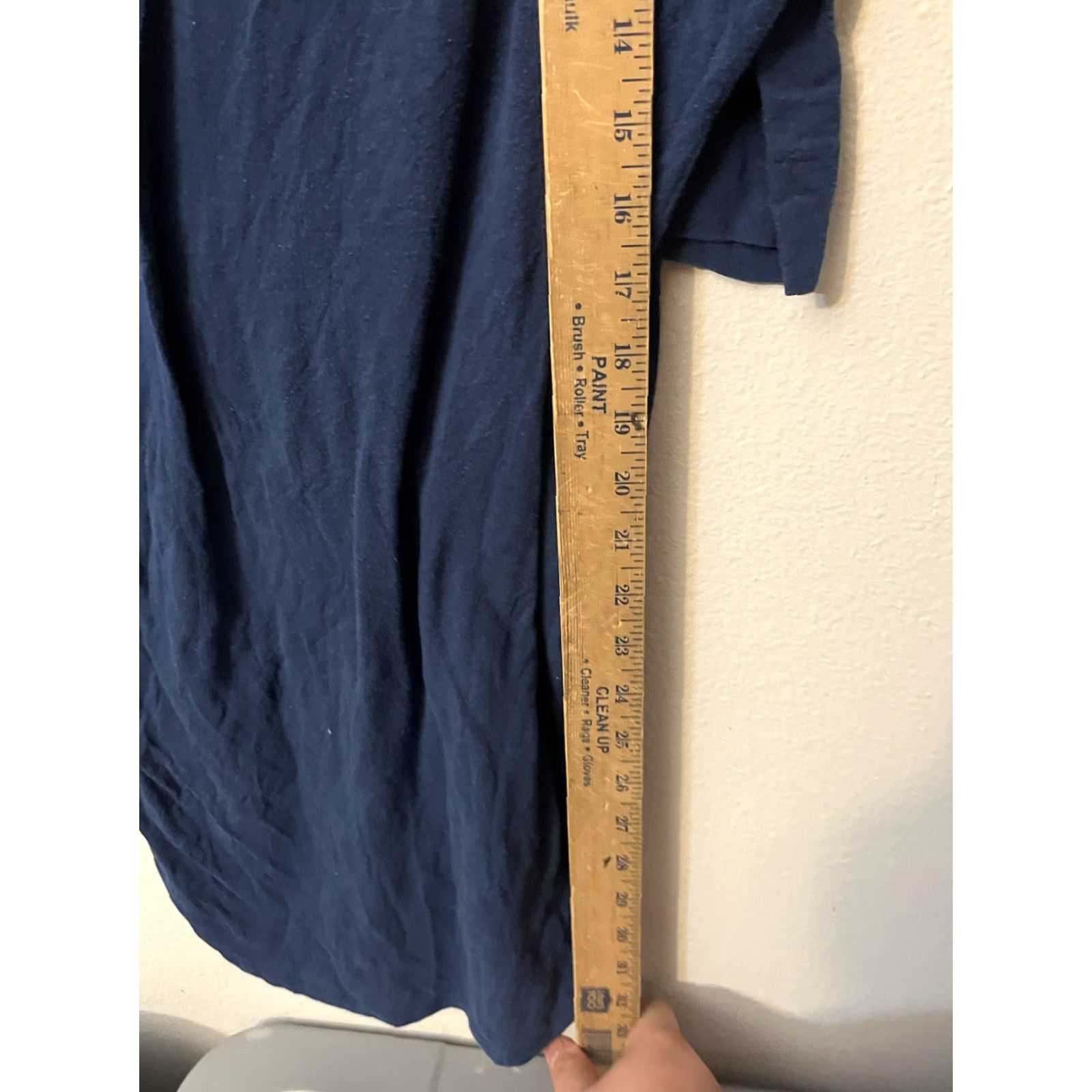 Express Express Womens Tunic Blouse Size Small Blue V-Neck 3/4 Sleeve Classic All Seasons Size S / US 4 / IT 40 - 4 Thumbnail