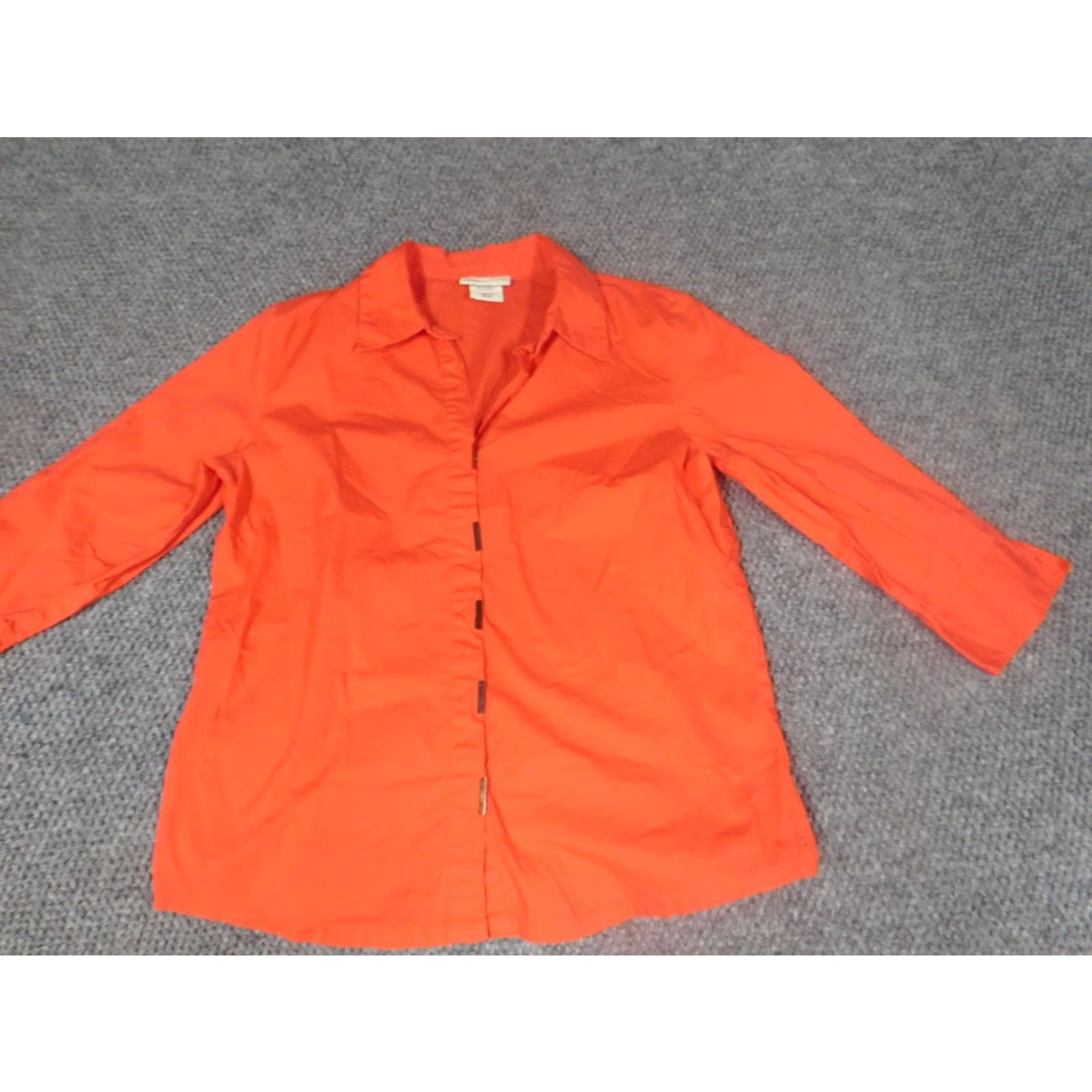 Faded Glory Faded Glory Womens Blouse Shirt M Red Crew Neck Long Sleeve Stretch Basic Casual Size M / US 6-8 / IT 42-44 - 3 Thumbnail