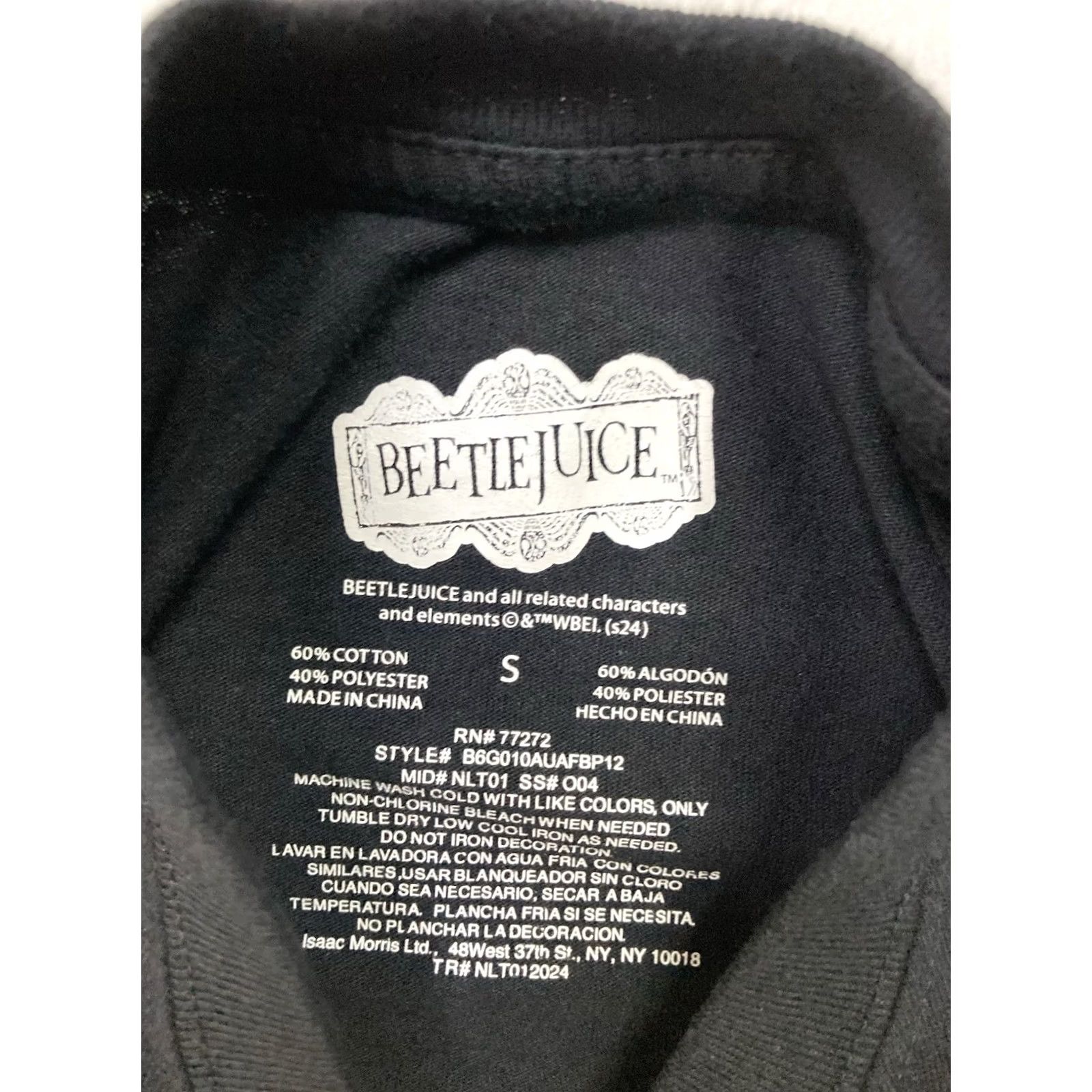 Vintage VINTAGE Beetlejuice Shirt Women Small Black Short Sleeve Size S / US 4 / IT 40 - 4 Thumbnail