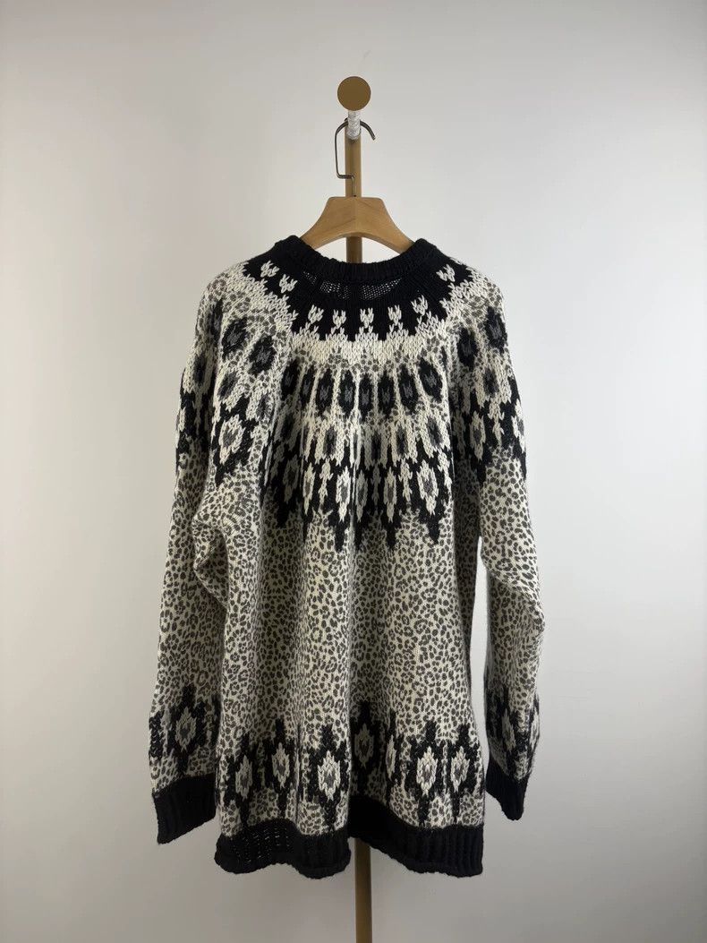 Valentino Valentino Color-blocked leopard print jacquard wool top Size S / US 4 / IT 40 - 2 Thumbnail