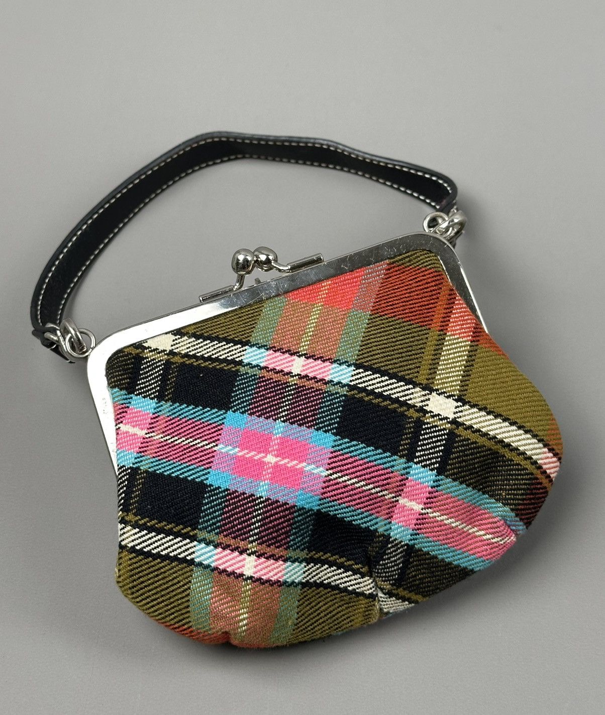 Vivienne Westwood Vivienne Westwood - Orb Logo Tartan Granny Clasp Purse Bag Size ONE SIZE - 6 Thumbnail