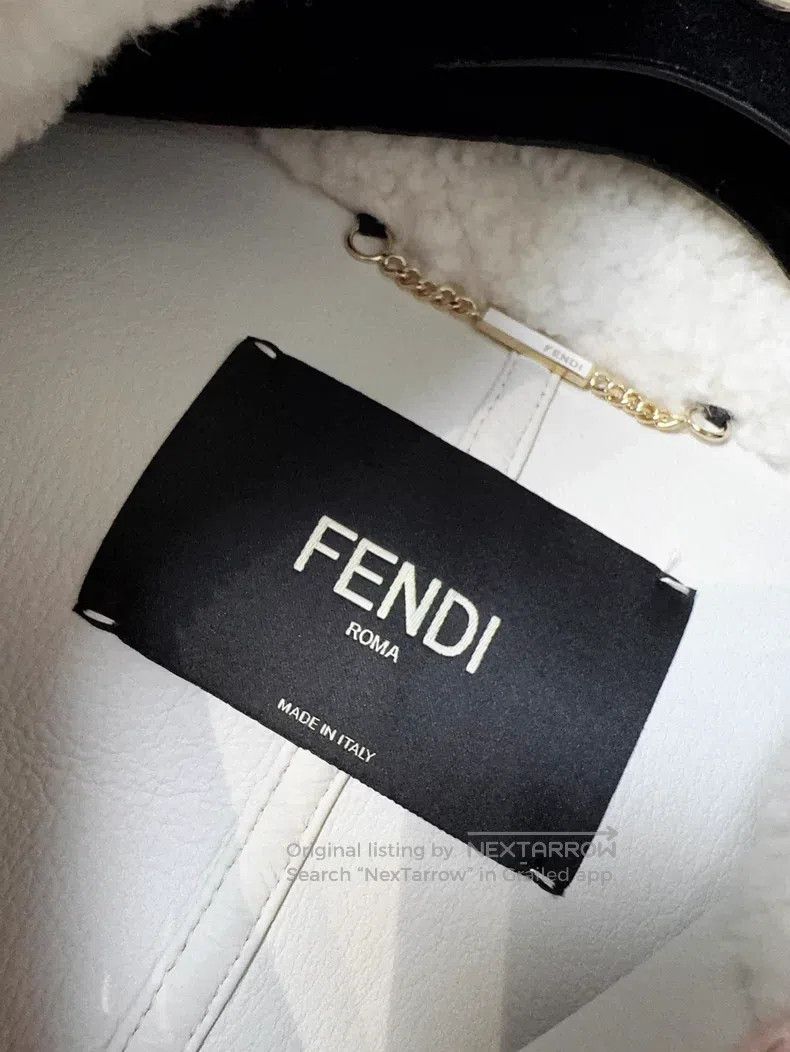 Fendi Fendi Shearling and leather combination, beige with pink l Size XS / US 0-2 / IT 36-38 - 6 Thumbnail