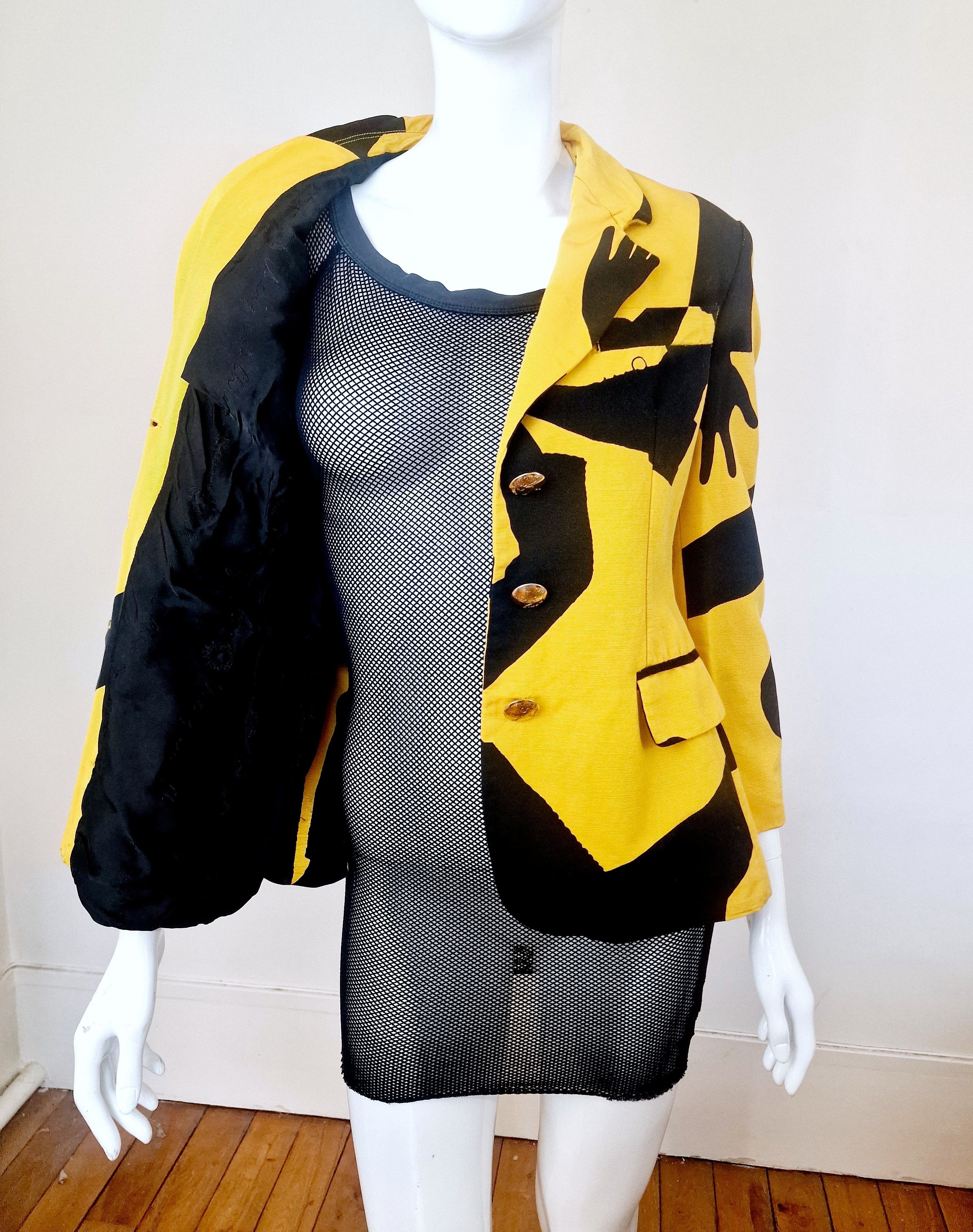Moschino Moschino Silhouette Black Figures Legs Arms Blazer Jacket Size M / US 6-8 / IT 42-44 - 7 Thumbnail
