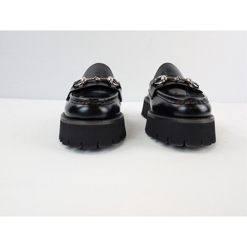 Gucci o1rshd1 Cordovan Lux Horsebit Platform Mule Sandals in Nero Size US 6 / IT 36 - 9 Thumbnail