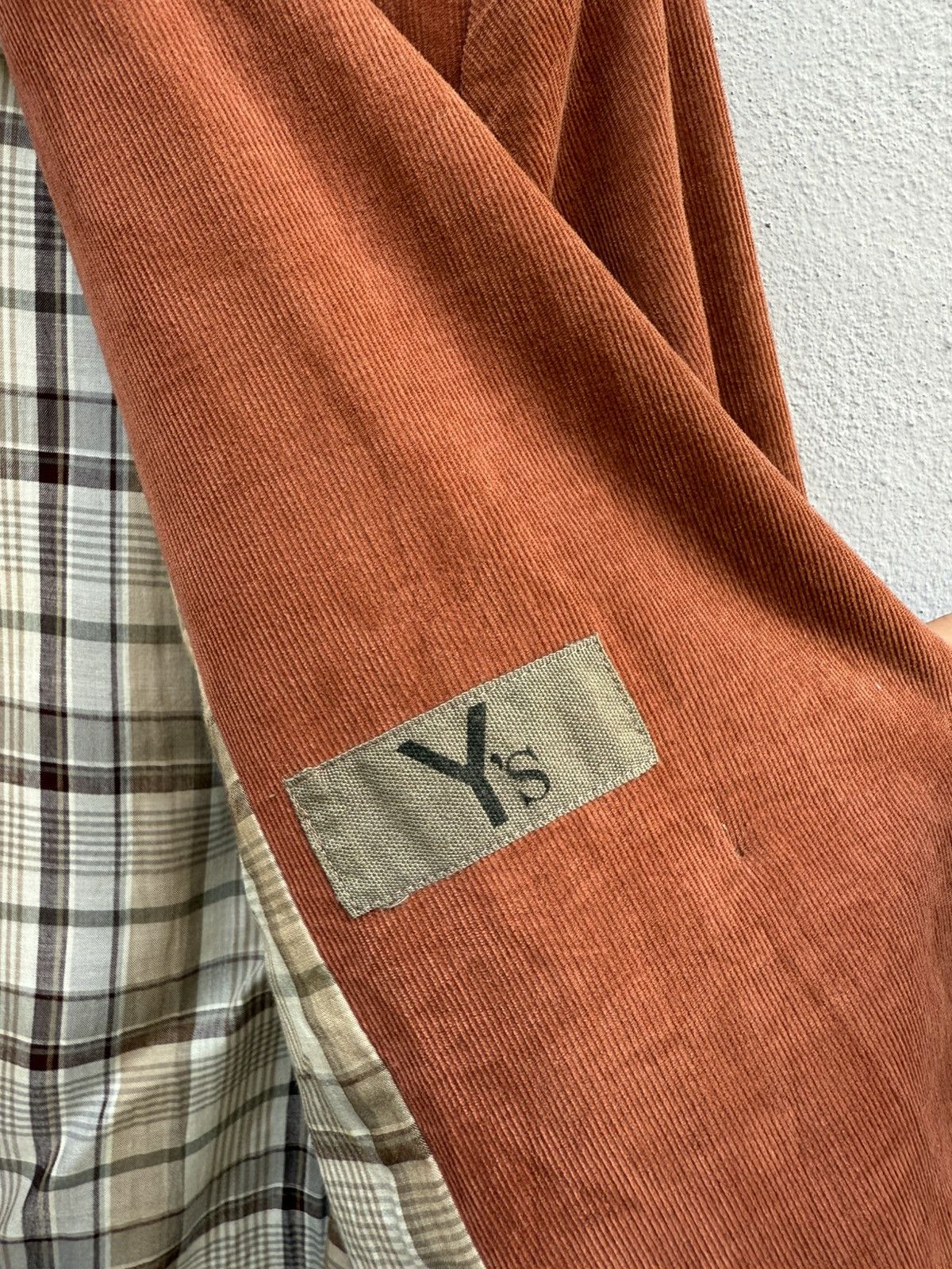 Yohji Yamamoto 💥ARCHIVED💥RARE Y’s Double Breasted Checkered Corduroy Blazer Size 38R - 9 Thumbnail