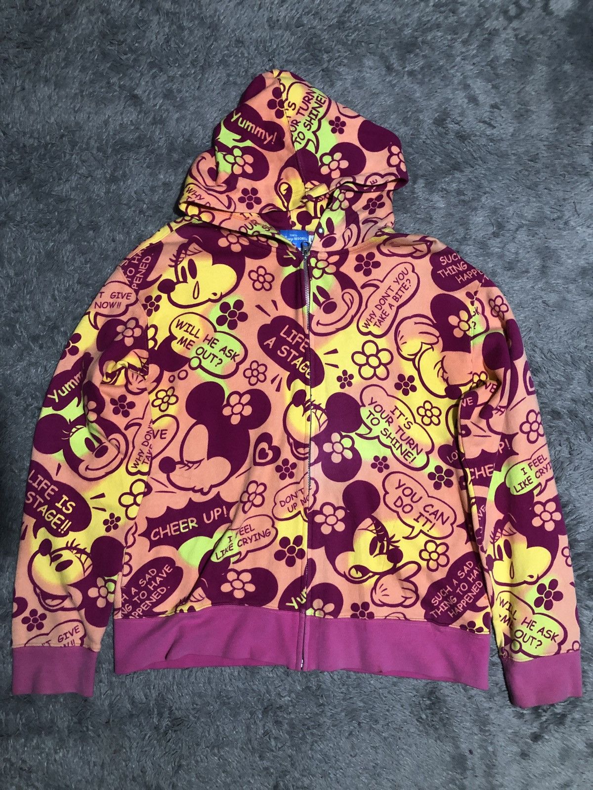 Disney × Mickey Mouse Y2k hoodie mickey mouse full print Size L / US 10 / IT 46 - 1 Thumbnail