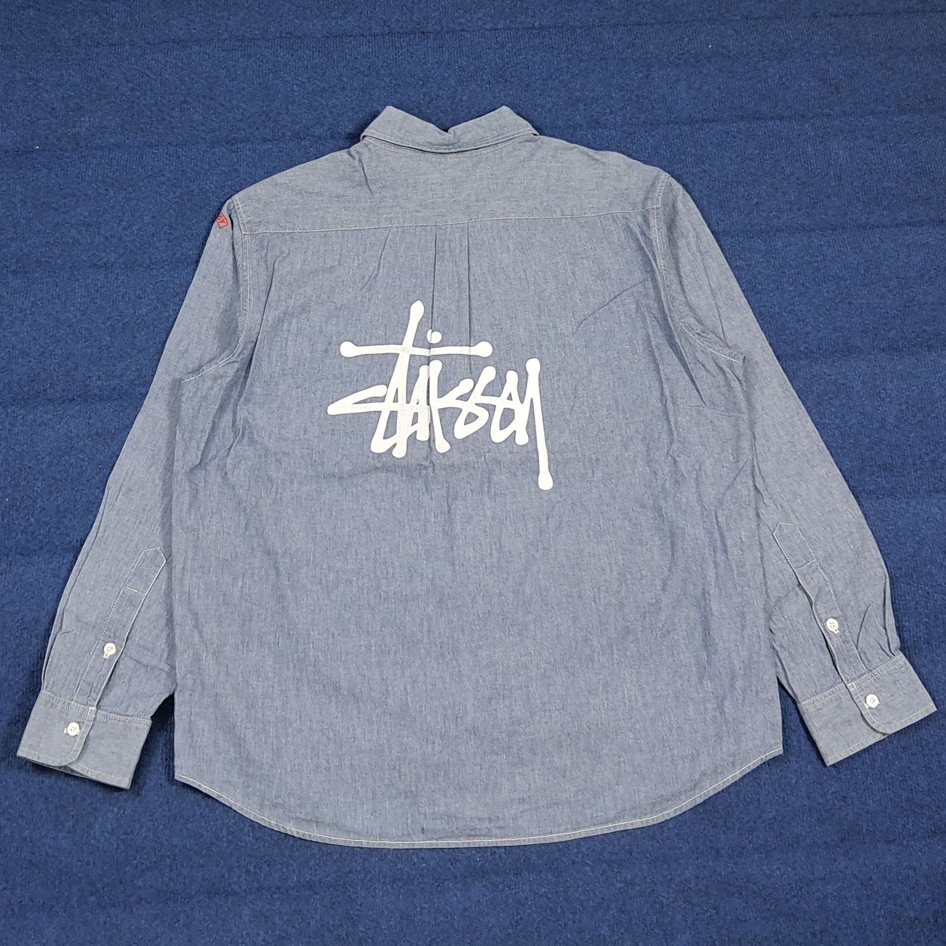 Stussy Vintage Stussy Blue Denim Style Button Up Shirt C294N24 Size US L / EU 52-54 / 3 - 1 Thumbnail