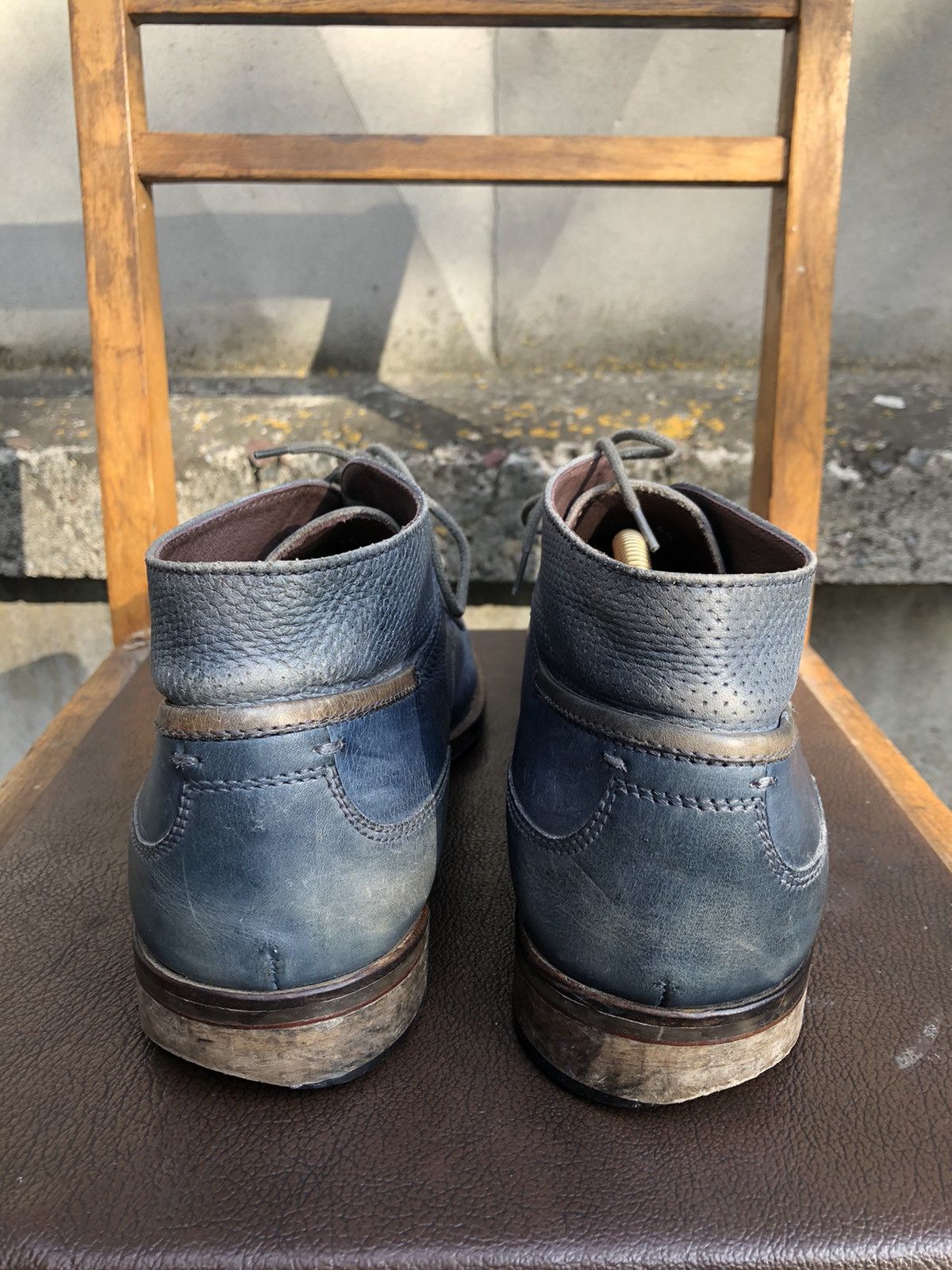 If Six Was Nine × Vintage Italian Vintage Junya Watanabe style Leather Biker shoes Size US 11 / EU 44 - 7 Thumbnail