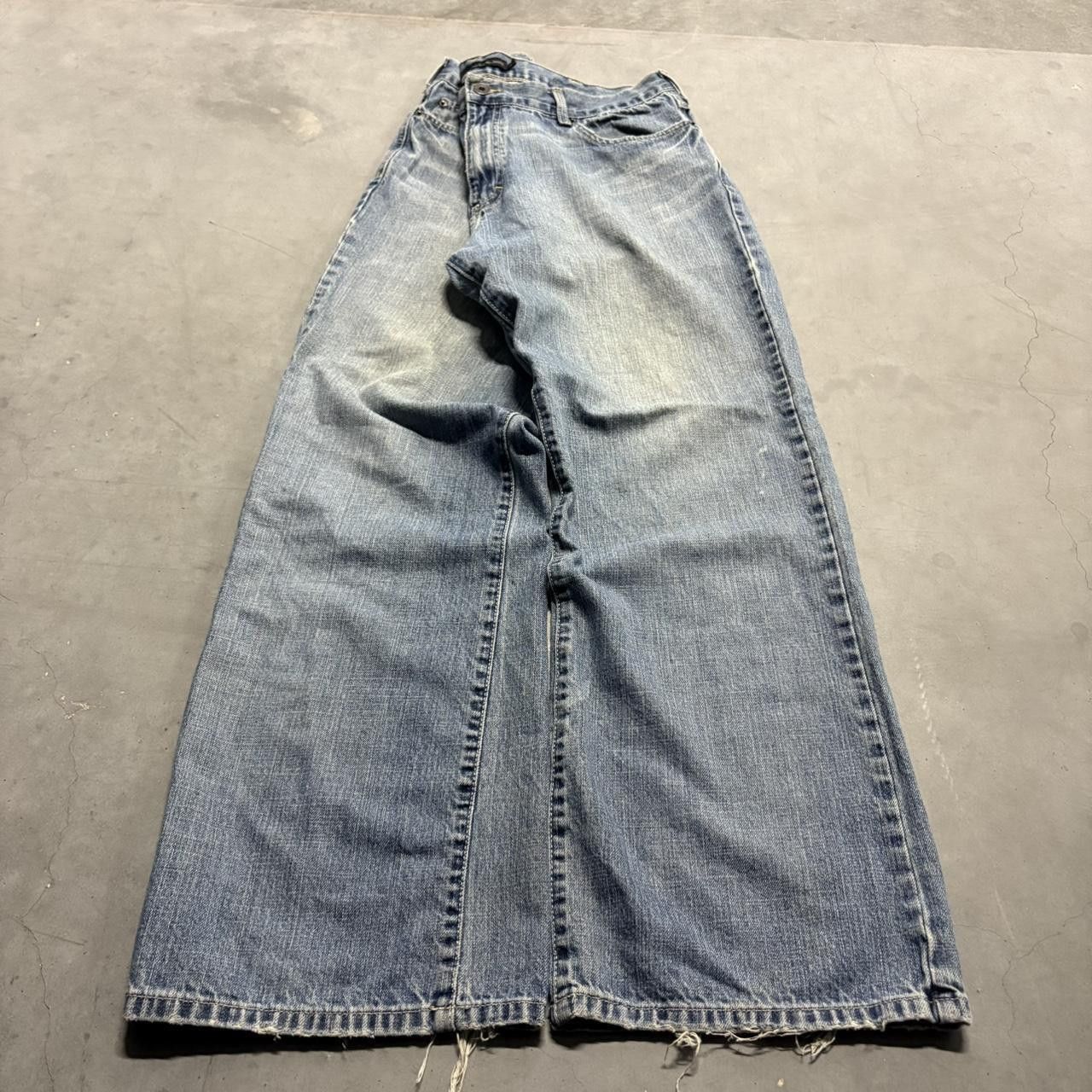 Calvin Klein Crazy Vintage Y2K/2000s Baggy WideLeg Calvin Klein Light Blue Wash Denim Jeans! Size US 38 / EU 54 - 3 Thumbnail
