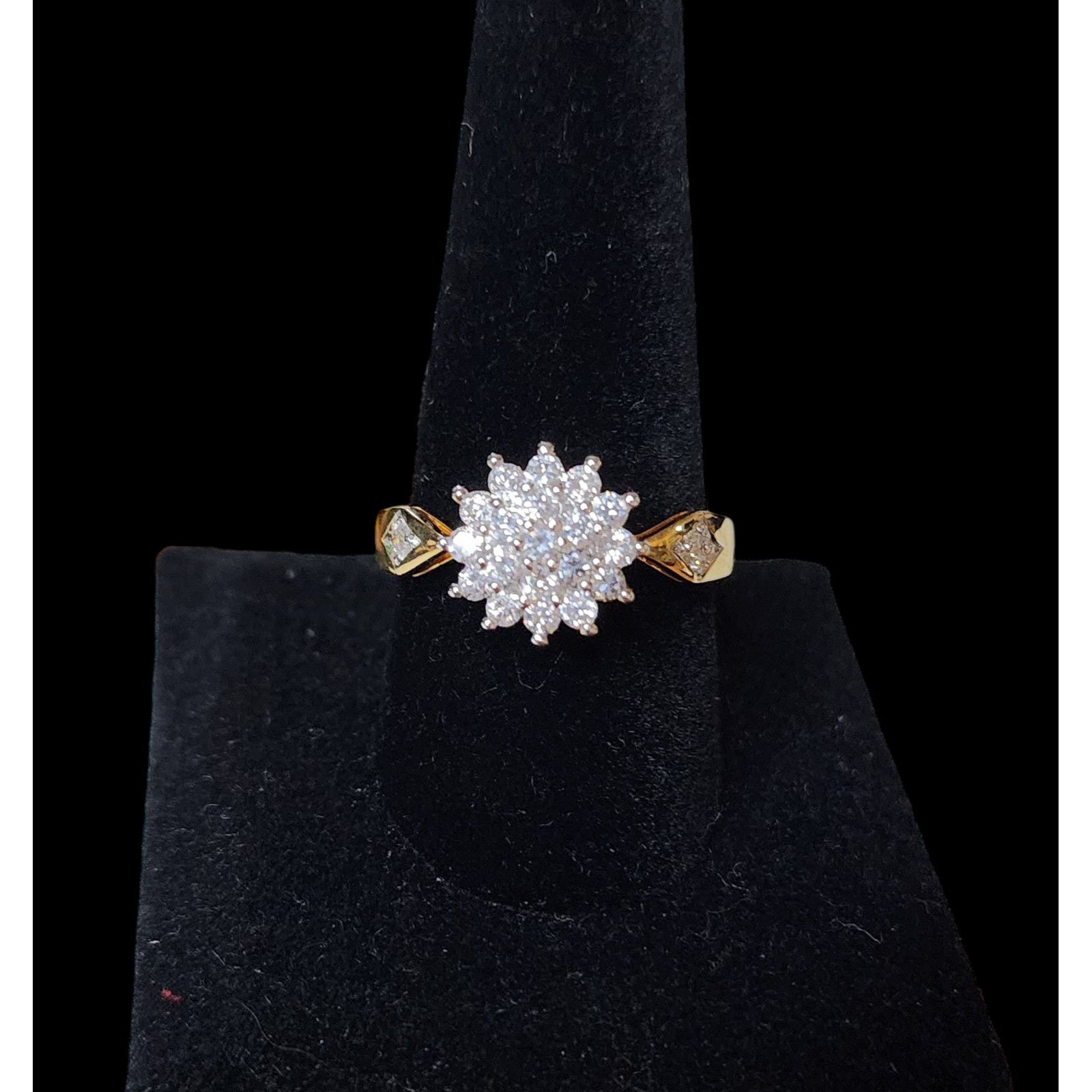 REGAL Two tone Cubic zirconia 14kt Gold plated ring size 10.75 Size ONE SIZE - 3 Thumbnail