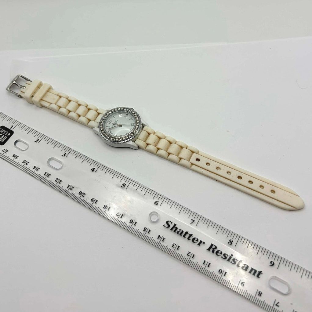 Geneva White Crystal Geneva Watch Size ONE SIZE - 4 Thumbnail