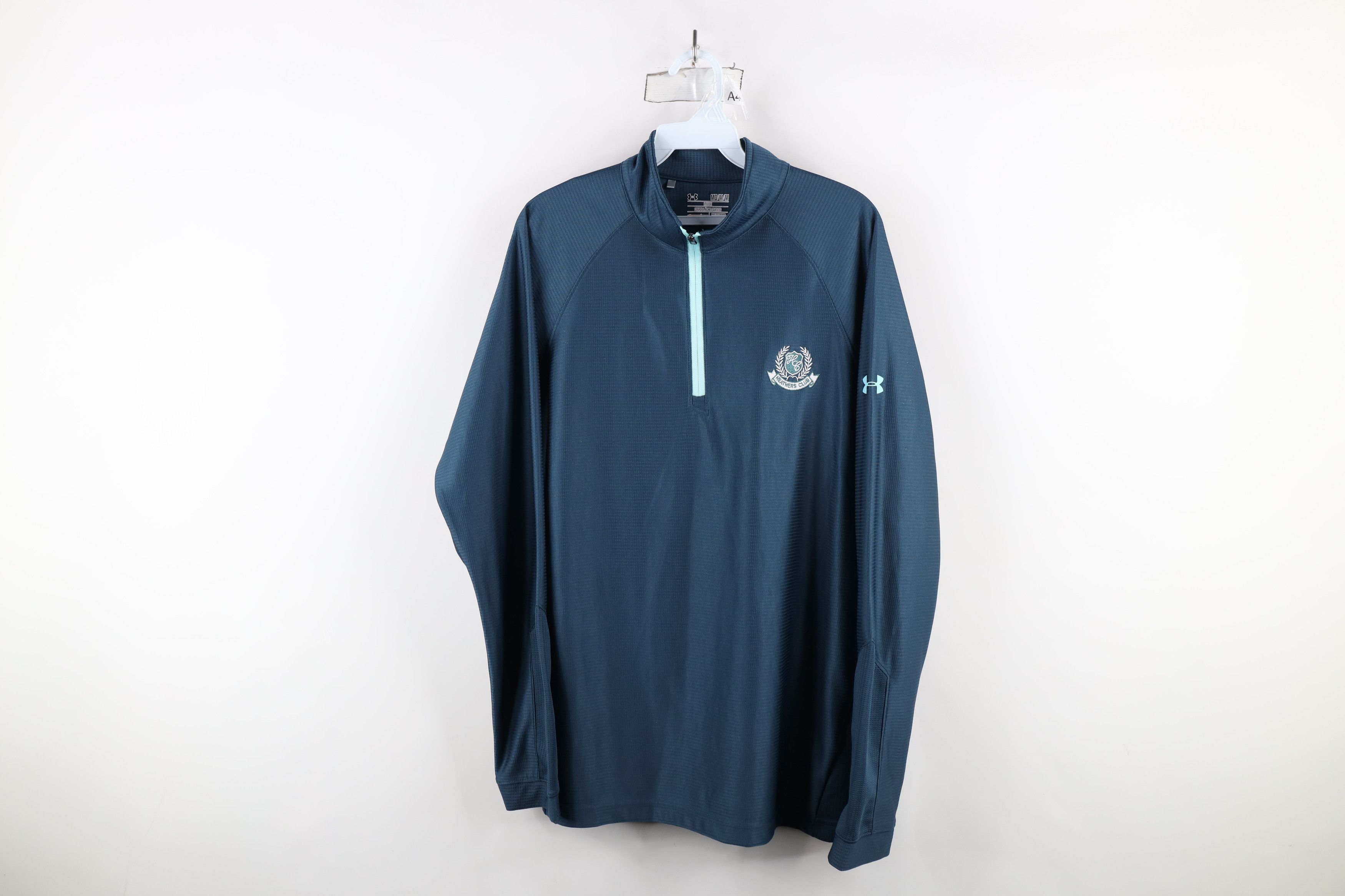 Under Armour × Vintage Under Armour AllSeasonGear Half Zip Golf Pullover Top Blue Size US M / EU 48-50 / 2 - 1 Thumbnail