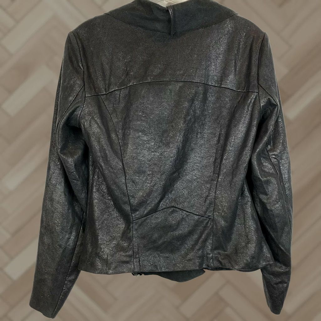 Vintage Love Tree Jacket Womens S Faux Suede Black Zip Lightweight Size S / US 4 / IT 40 - 1 Thumbnail