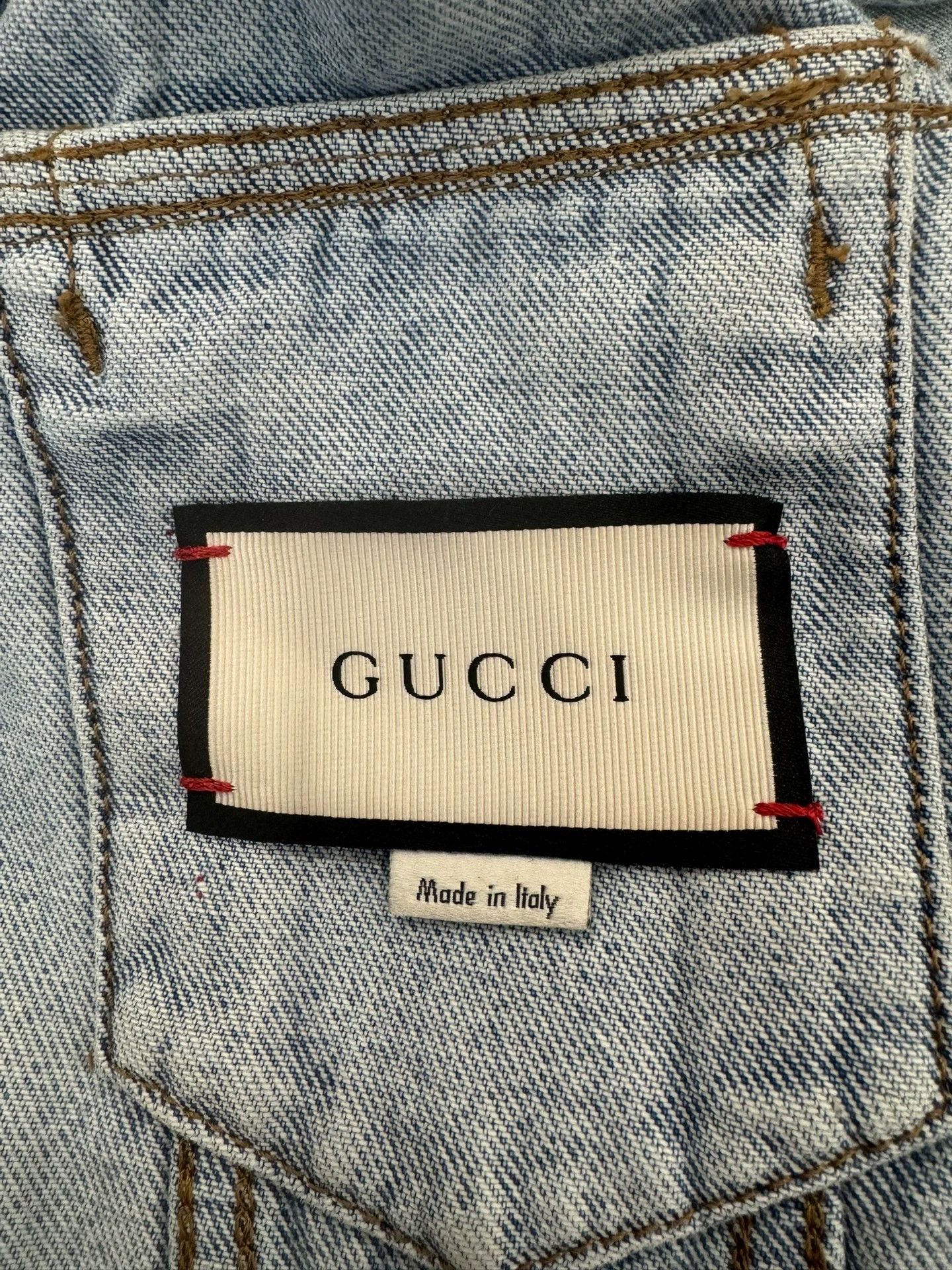 Gucci Gucci women's blue embroidered denim jacket Size M / US 6-8 / IT 42-44 - 6 Thumbnail