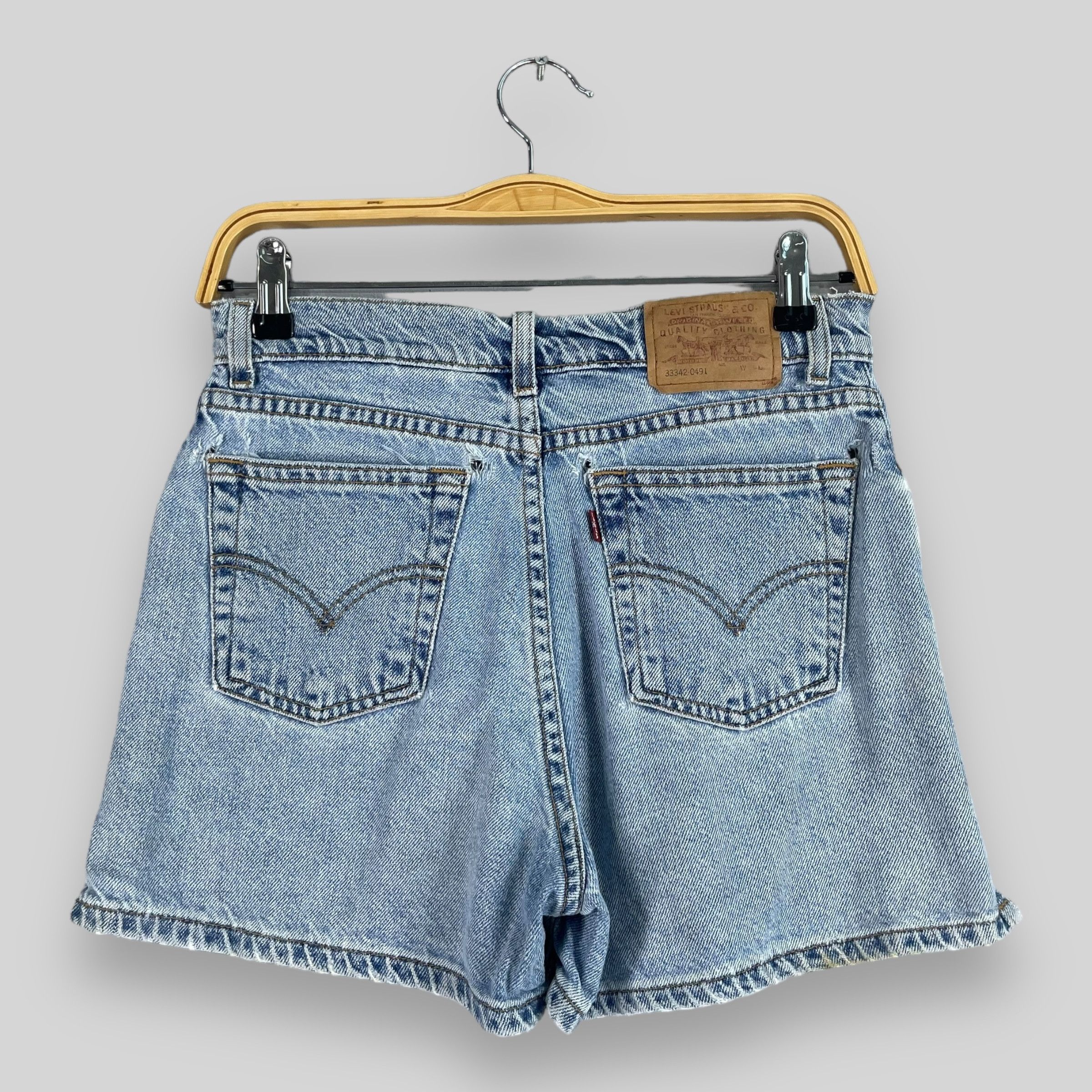 Levi's × Vintage W27 Vintage Levis 342 Distressed Ripped Cutoff Jeans Size 27" / US 4 / IT 40 - 6 Thumbnail