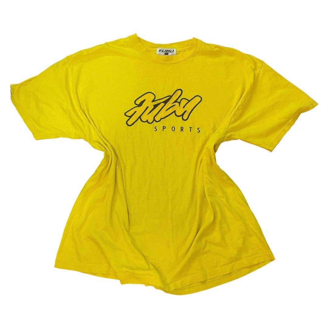 Fubu Vintage Y2K FUBU Sports Embroidered Yellow Tee Size US XXL / EU 58 / 5 - 1 Thumbnail