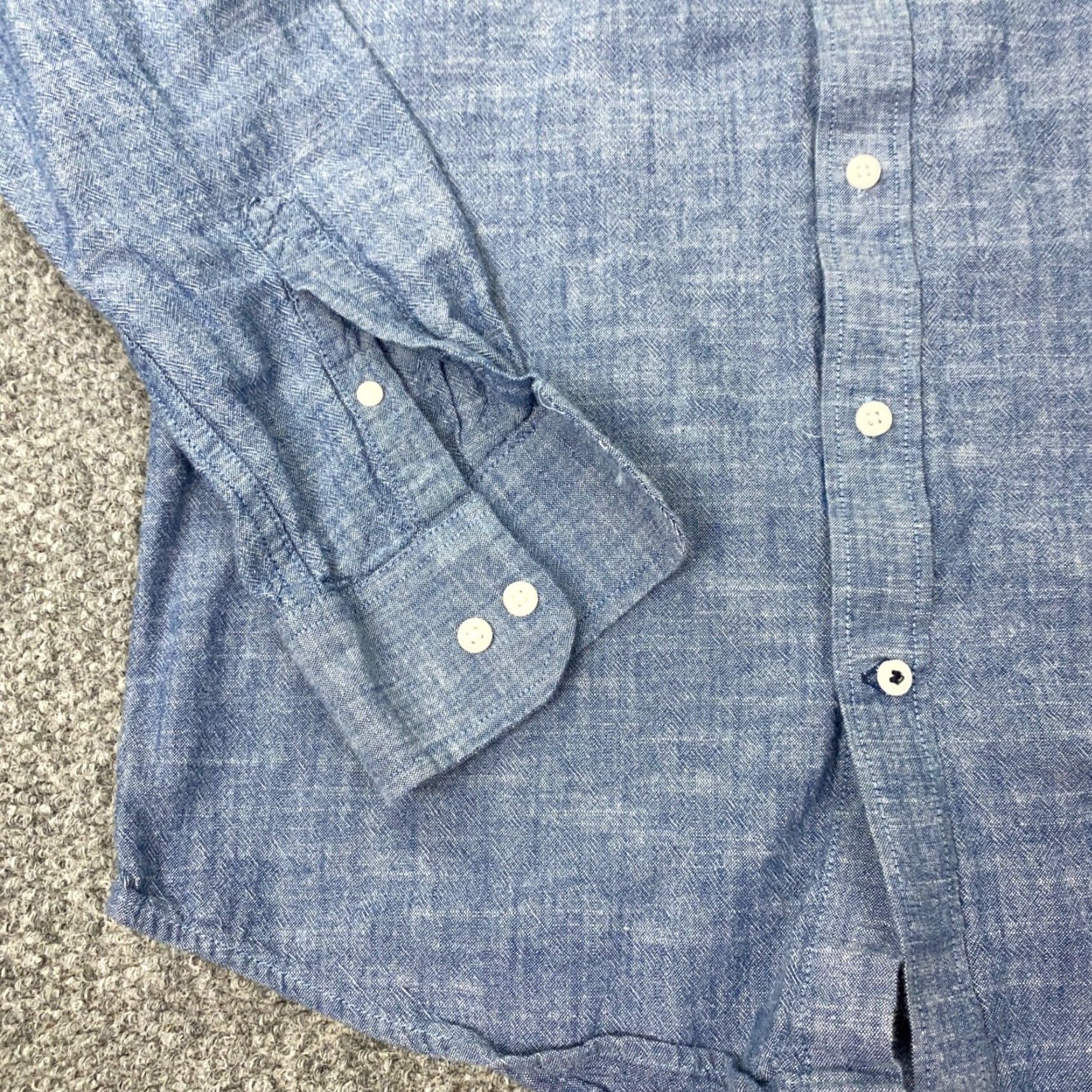Izod VINTAGE IZOD Saltwater Mens Shirt Medium Blue Relaxed Classics Button Up Pockets Work Size US M / EU 48-50 / 2 - 6 Thumbnail