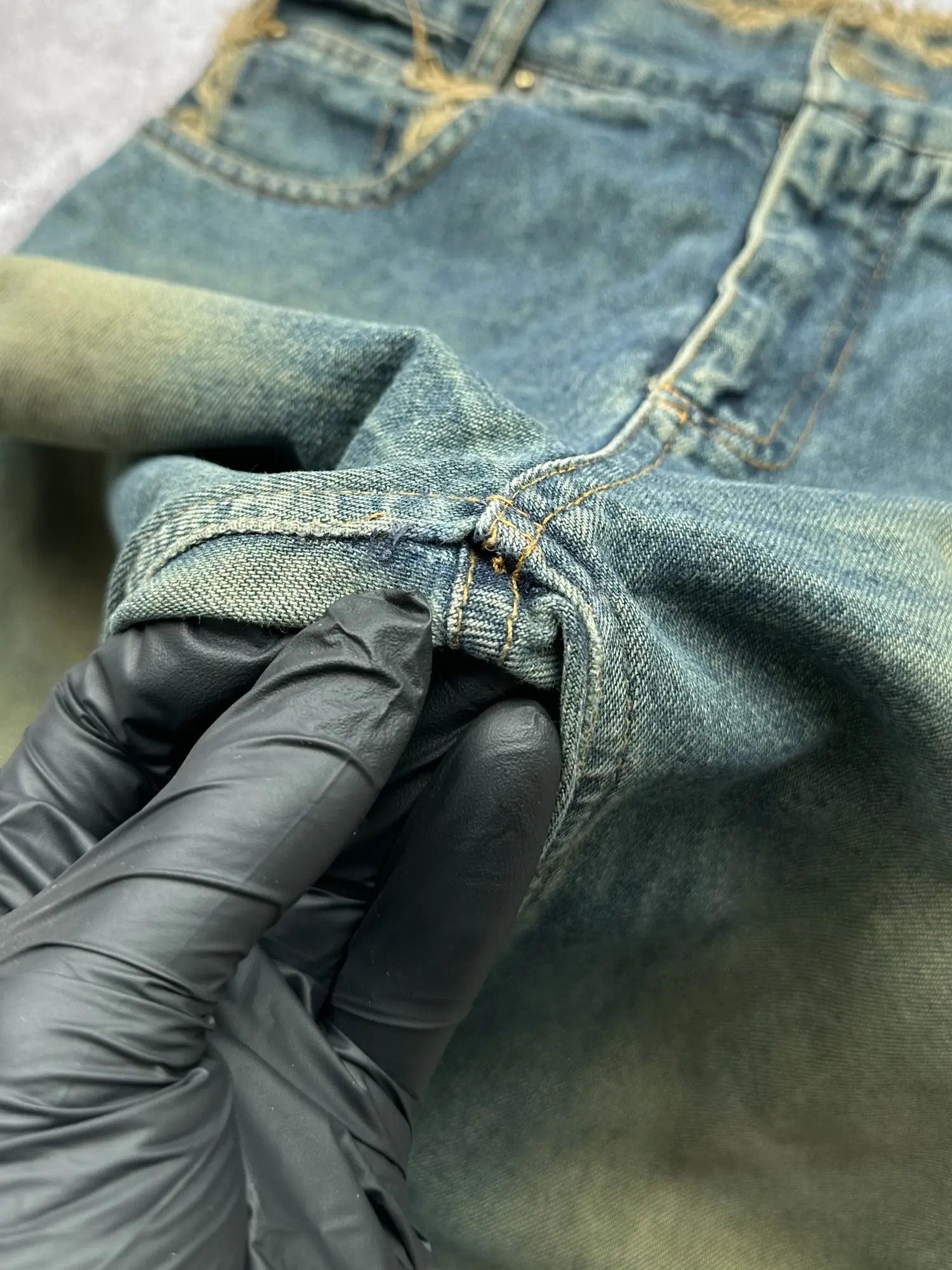 Japanese Brand Vintage Faded Flare Jeans C342(V617) Size 25" / US 0 / IT 36 - 9 Thumbnail