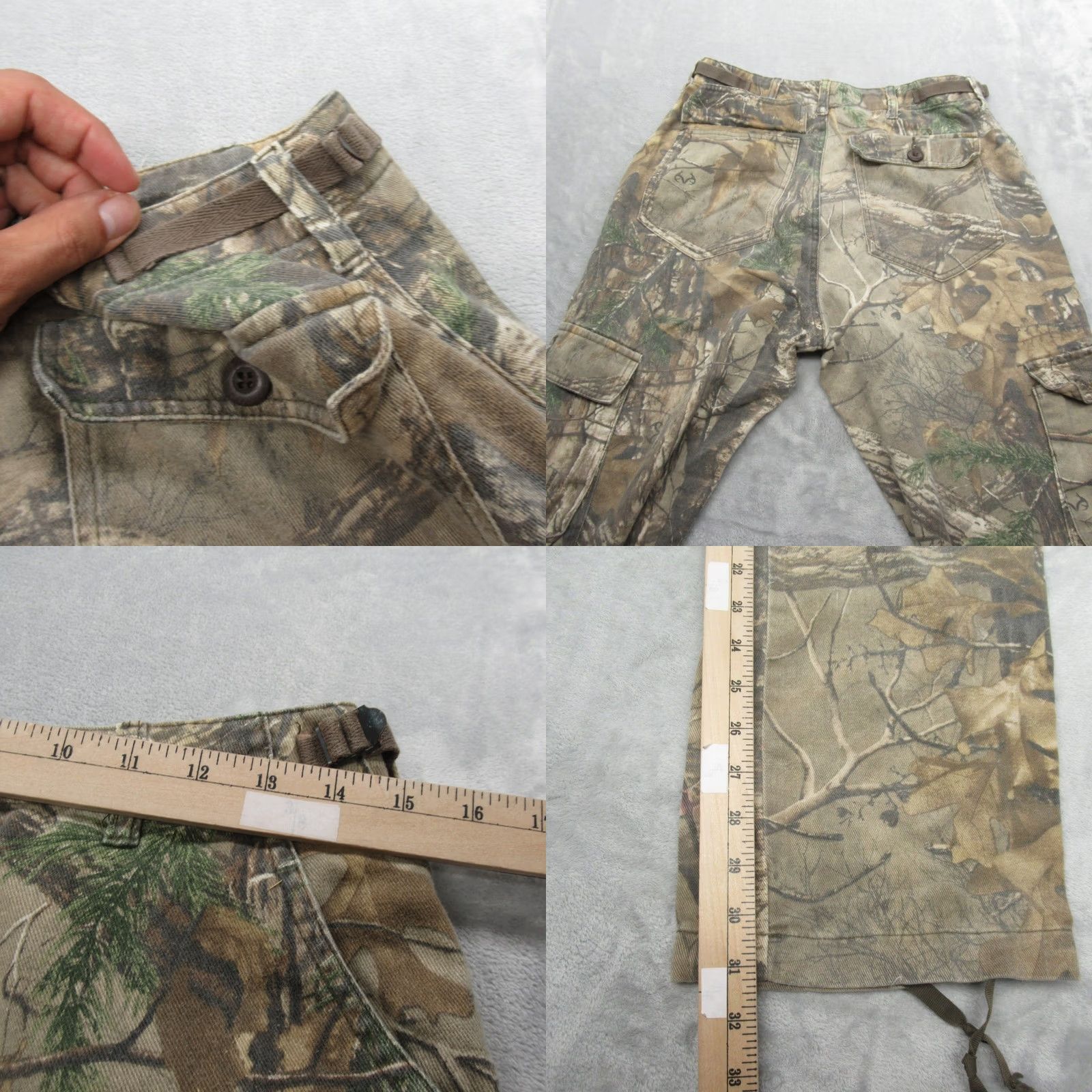 Vintage Cabelas Pants Mens 30x31 Green Realtree Camo Adjustable Waist Hunting Cargo Size US 30 / EU 46 - 8 Thumbnail